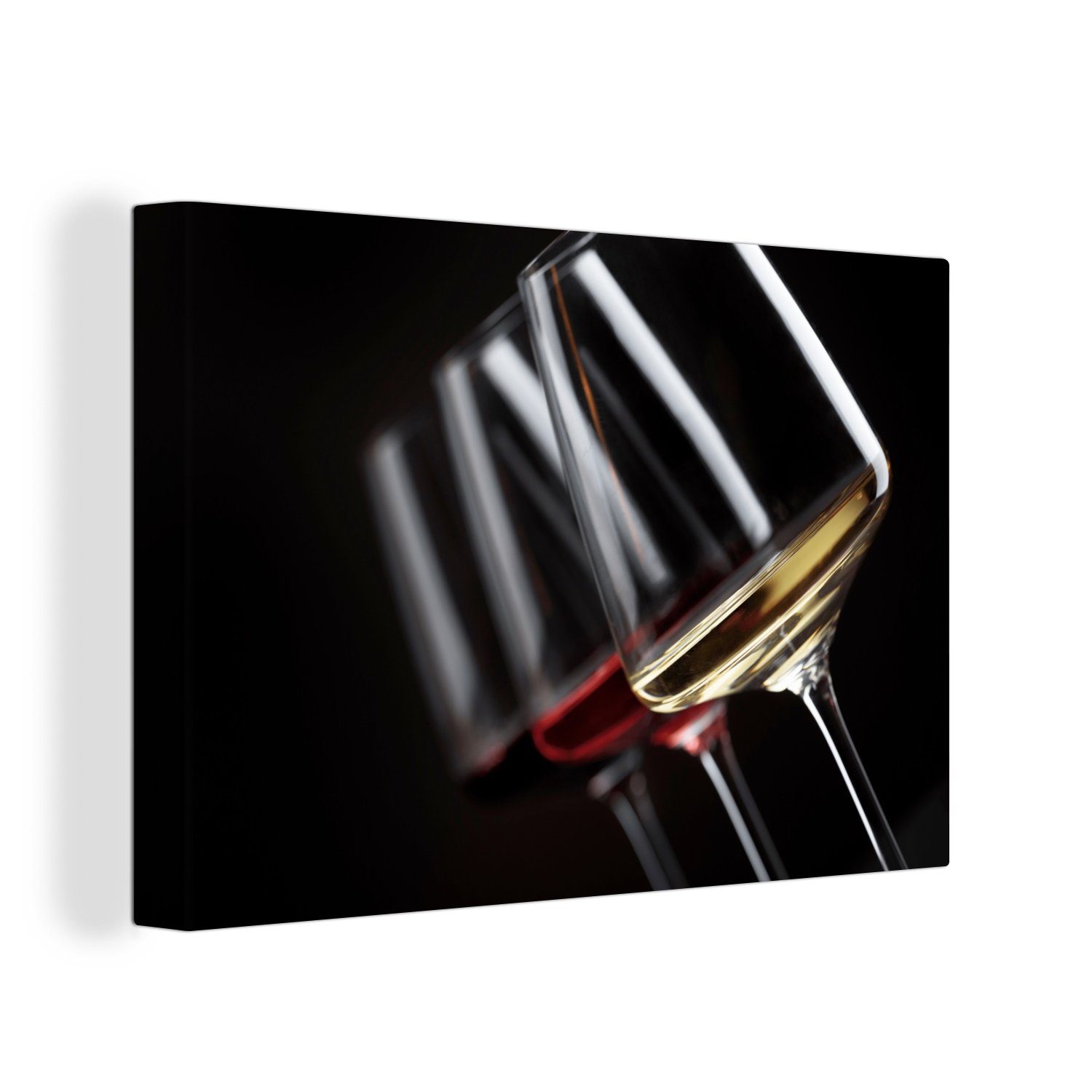 OneMillionCanvasses® Leinwandbild Weinglas - Wein -