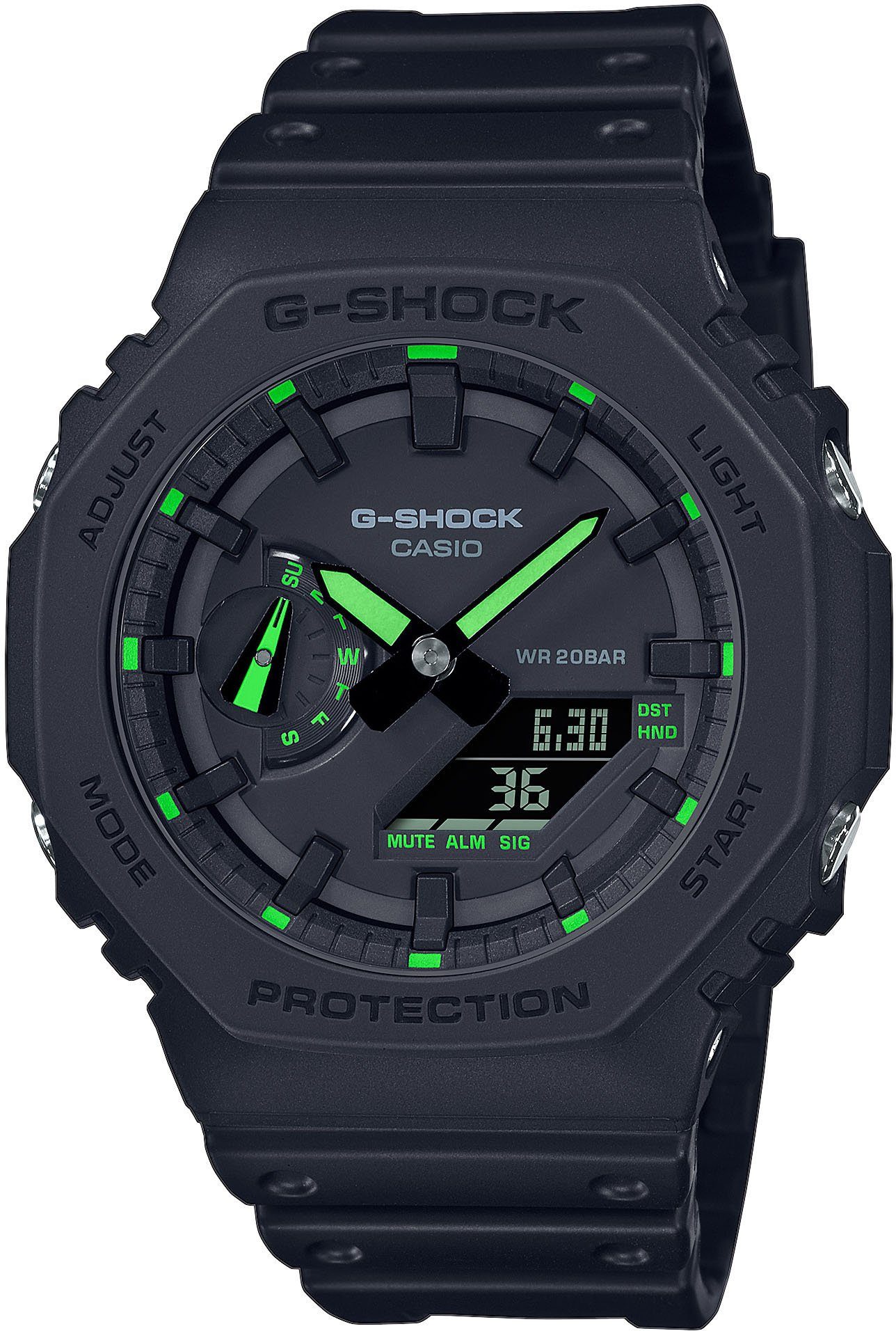 CASIO G-SHOCK Chronograph GA-2100-1A3ER, Quarzuhr, Armbanduhr,Herrenuhr,digital,