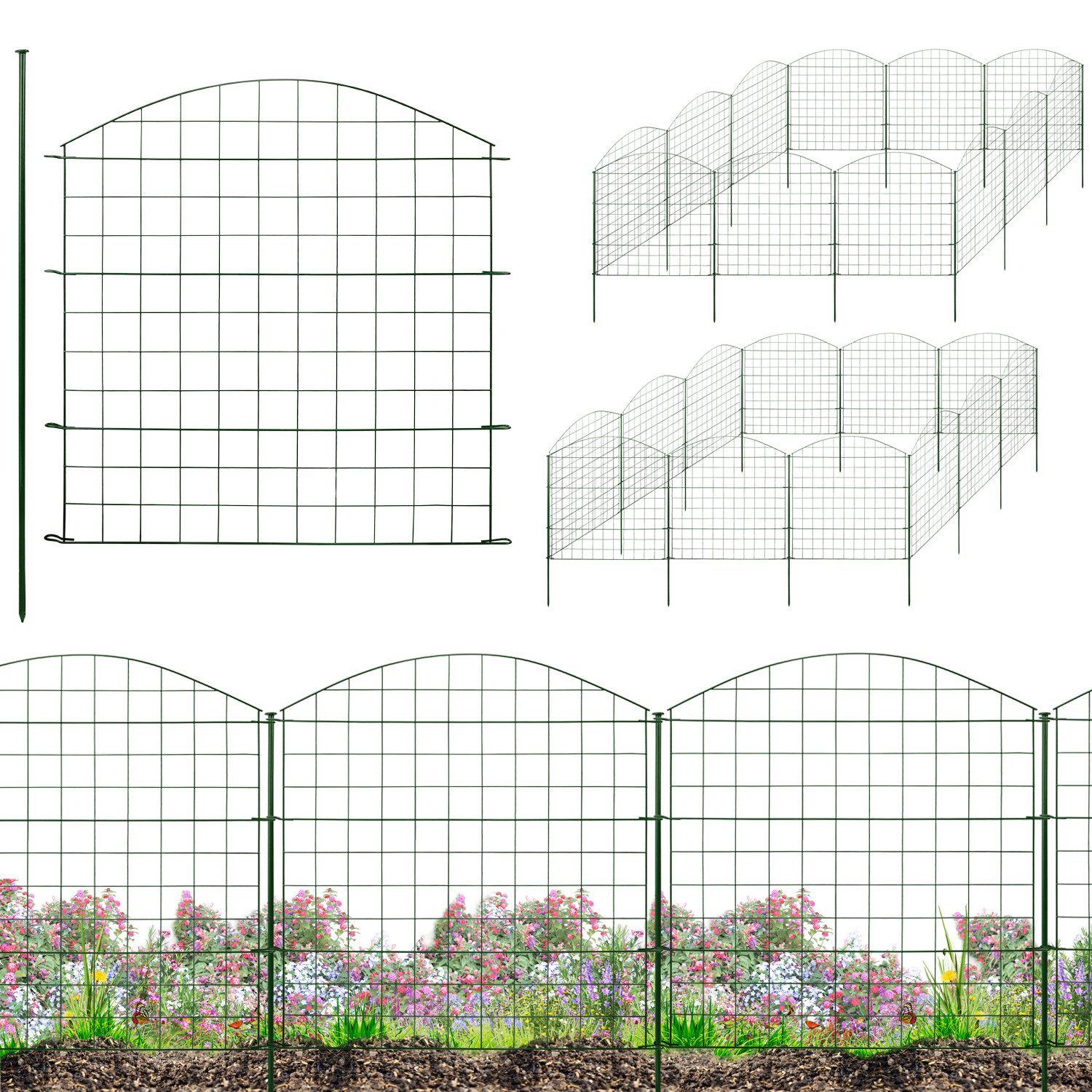 V2Aox Teichzaun Zaun Gartenzaun Steckzaun Teichzaun