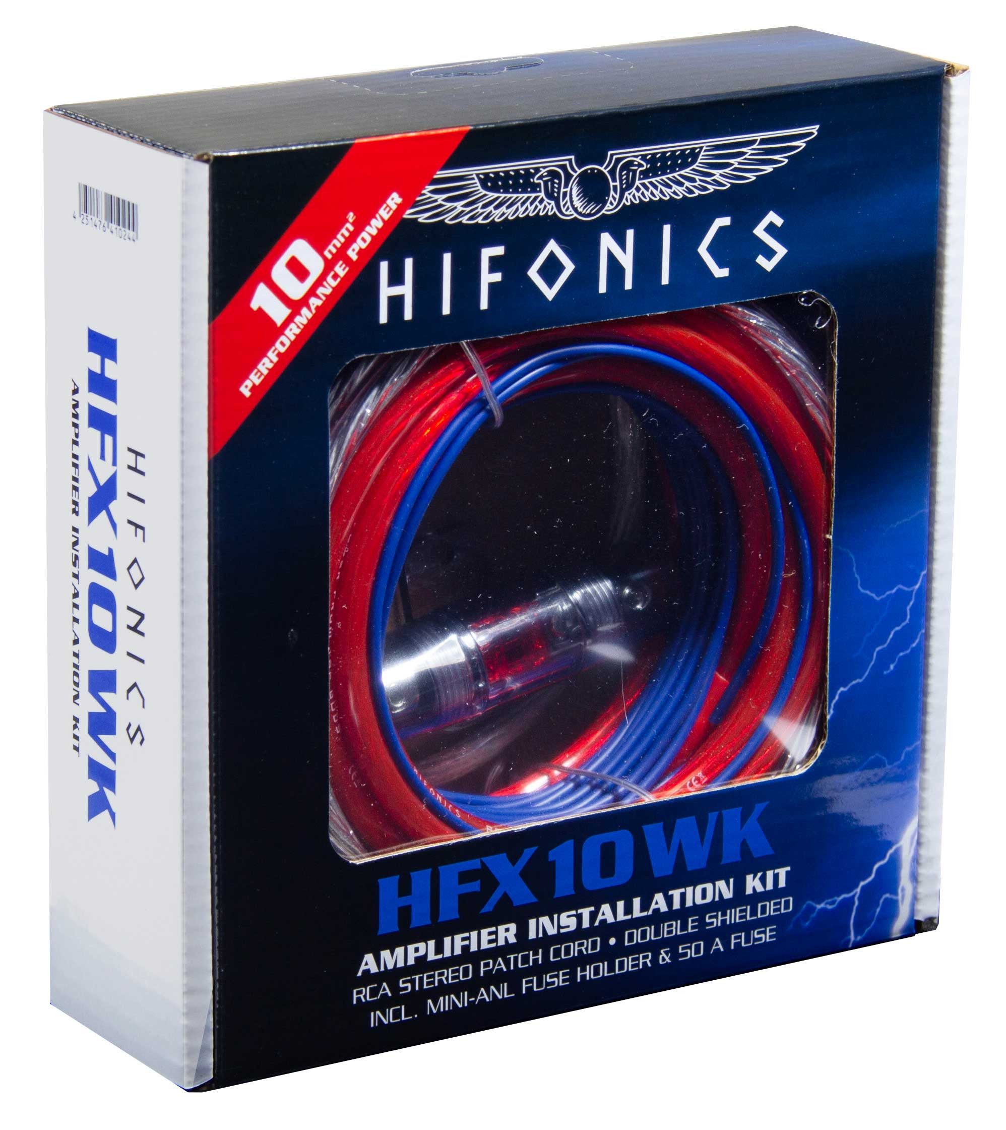 Hifonics HFX10WK Performance Verstärker-Anschluss-Set Audio-Kabel