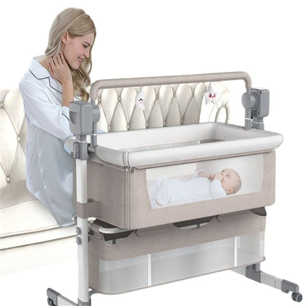 MEGAGOODS Babywippe Elektrische Babywiege mit Bluetooth