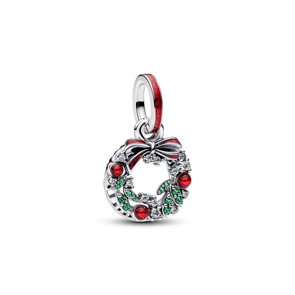 Pandora Charm-Einhänger Pandora Moments Weihnachtskranz Doppel-Charm-Anhänger