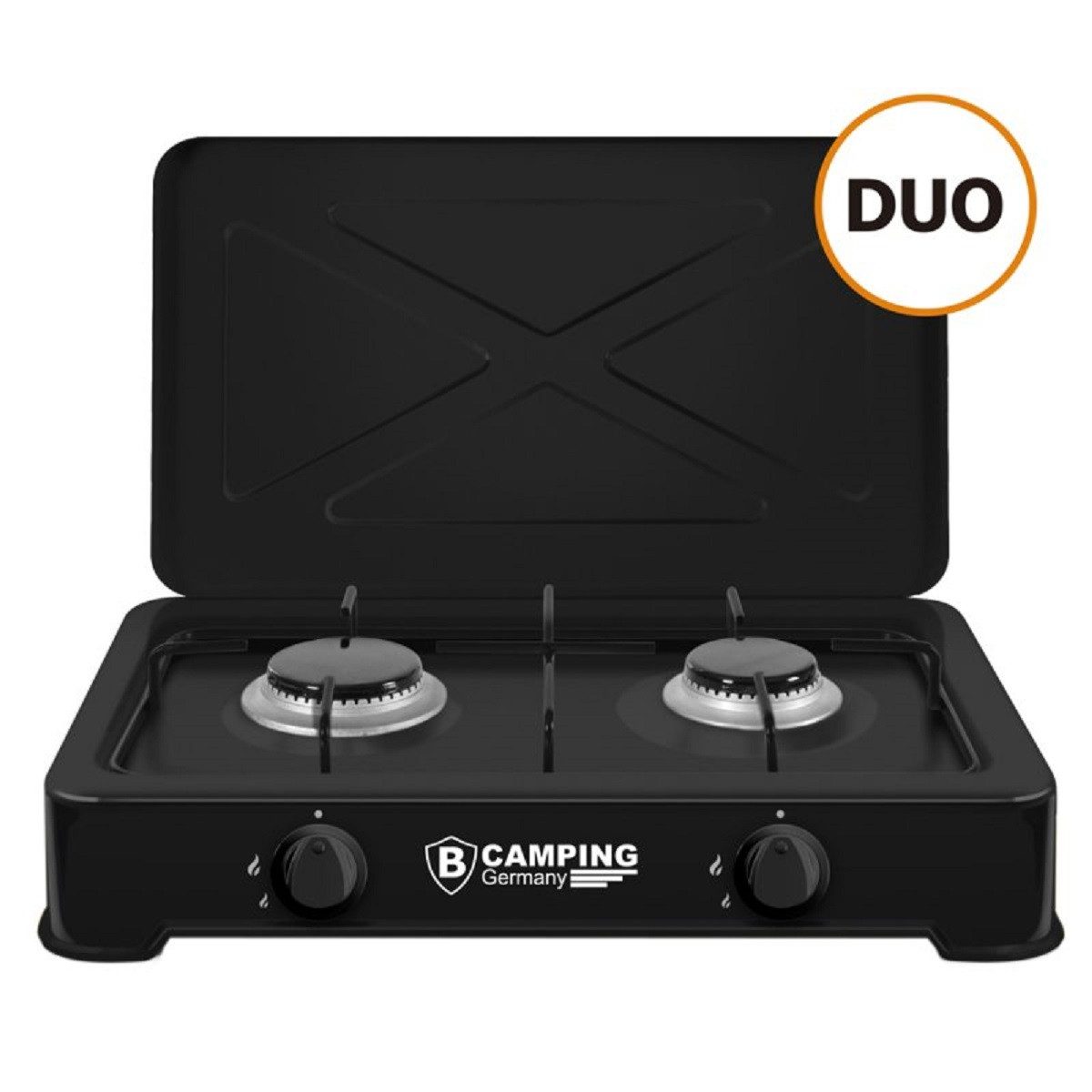 B-Camping Gaskocher Gasbrenner Outdoor-Gaskocher mit Anschluss-Schlauch