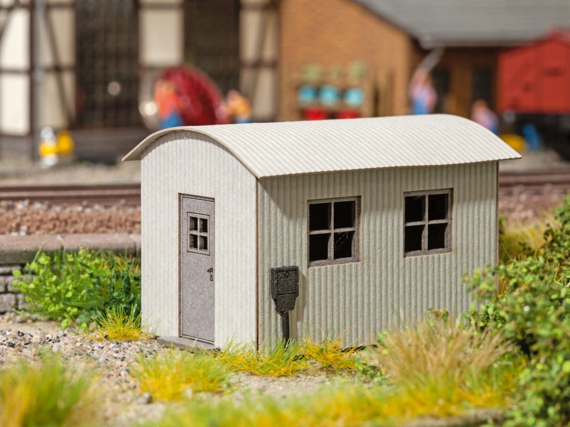 NOCH Modelleisenbahn-Gebäude Blechhütte, ideales Zubehör für