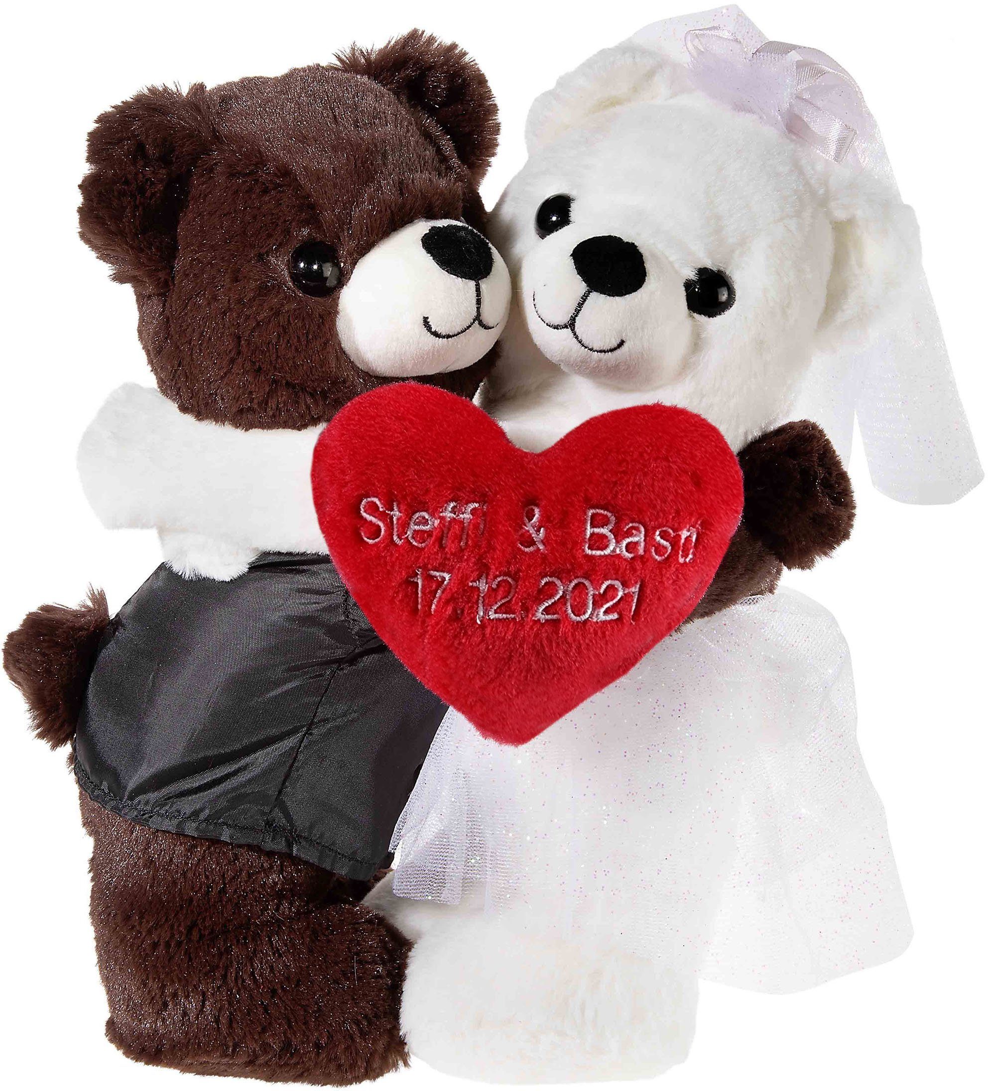 Heunec® Kuscheltier Hochzeitsbärenpaar Bär & Bärin,