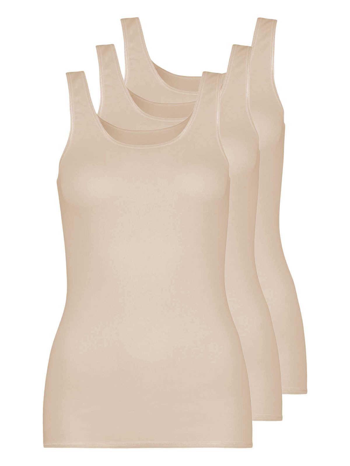 Pompadour Achselhemd 3er Pack Damen Shirt