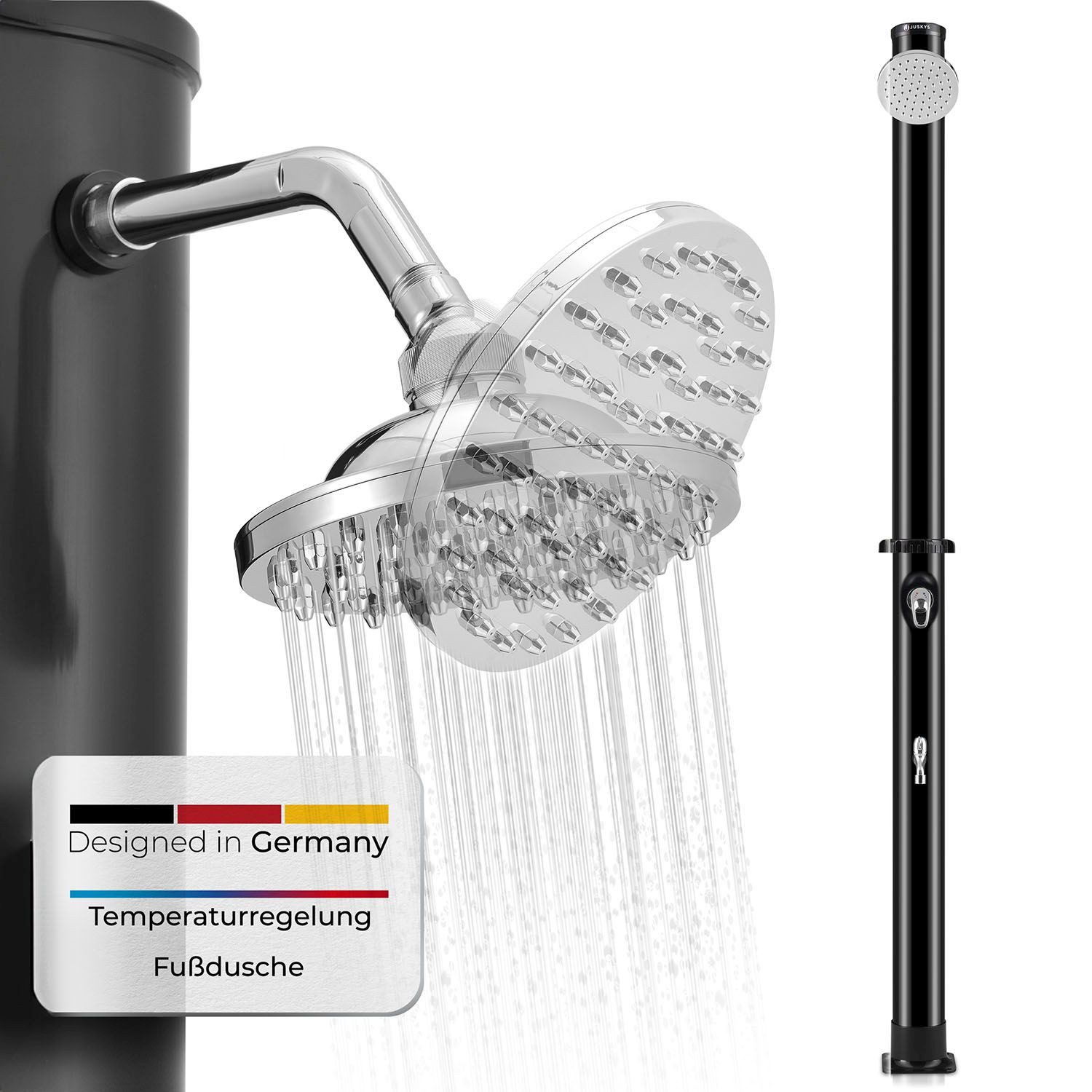 Juskys Solardusche Victoria, 20 L, schwenkbarer