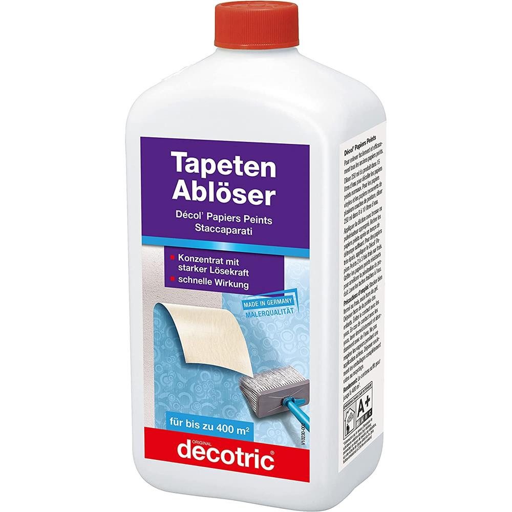 decotric® Wandfarbe Tapeten-Ablöser-Konzentrat Tapetenablöser Tapetenlöser, 1