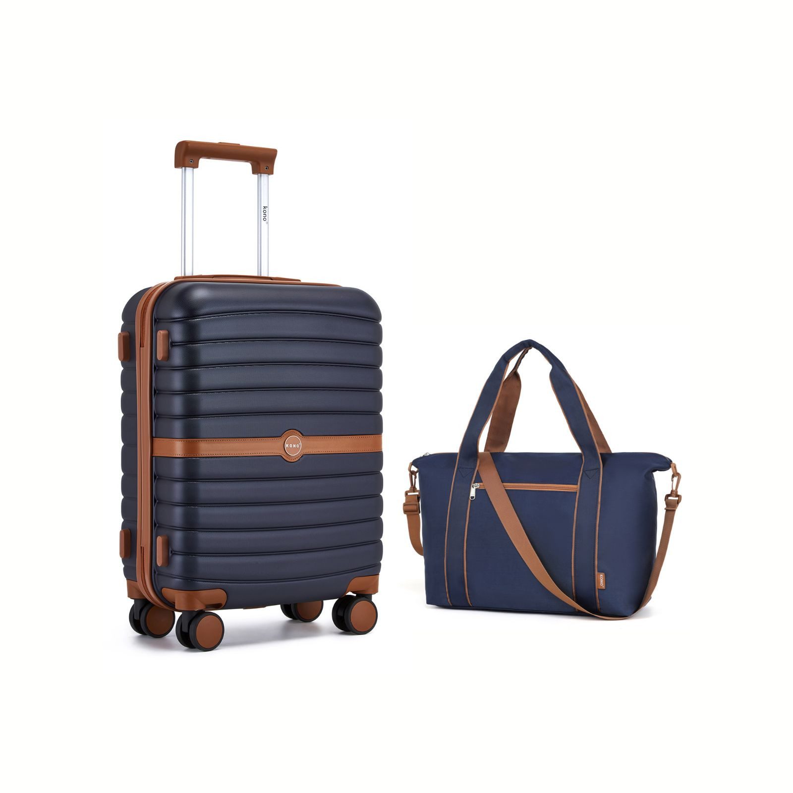 KONO Kofferset Hartschalenkoffer (55/66,5/76,5 cm Hoch)+Kabinentasche