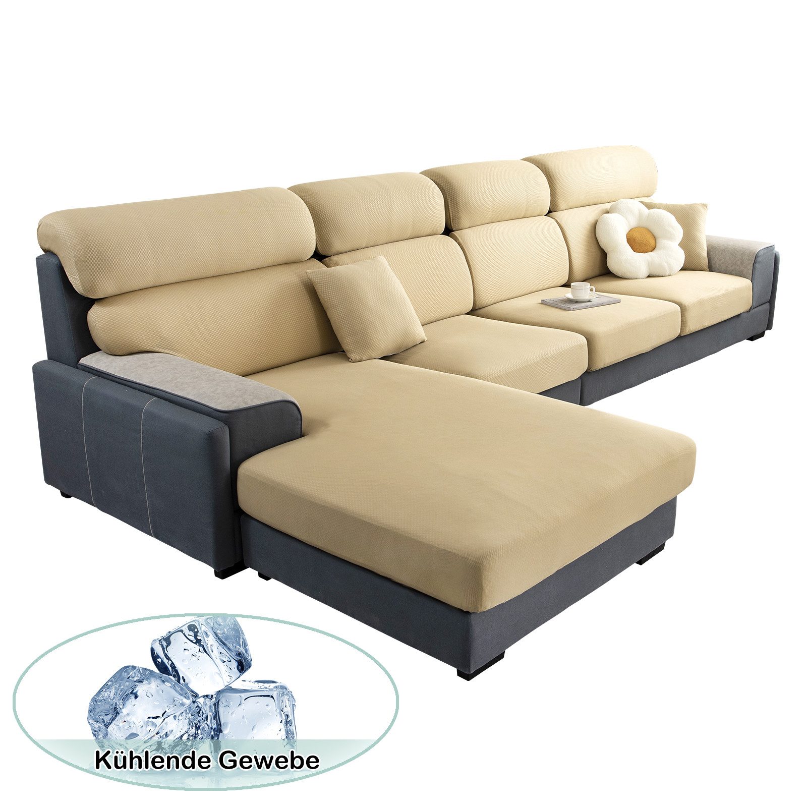BTTO Sofabezug Kissenbezug Elastische Couchbezug Stretch