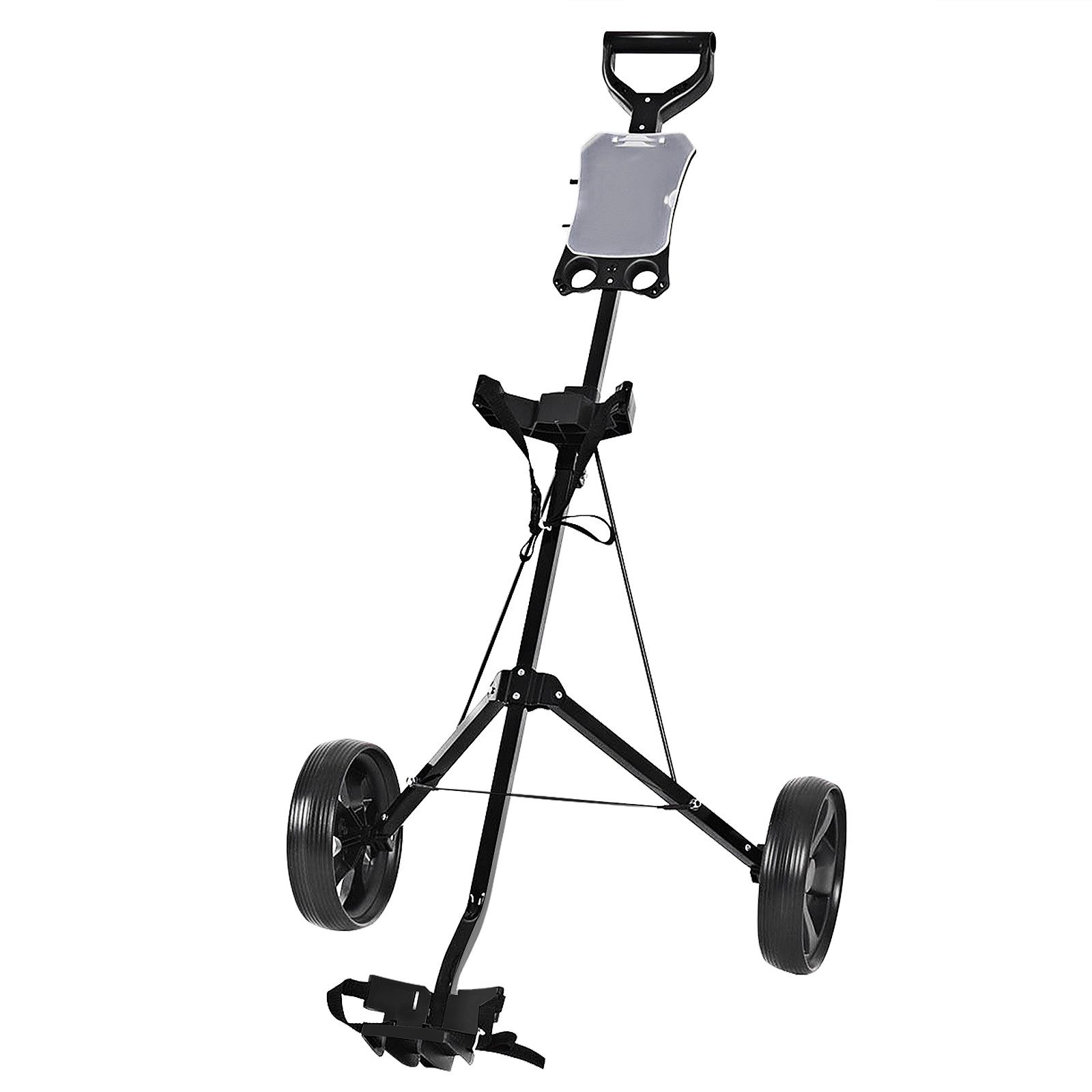 COSTWAY Golftrolley Golfwagen, mit Anzeigetafel, 4-Rad