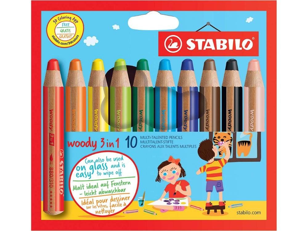 STABILO Buntstift STABILO Multitalent-Stift 'woody' 3