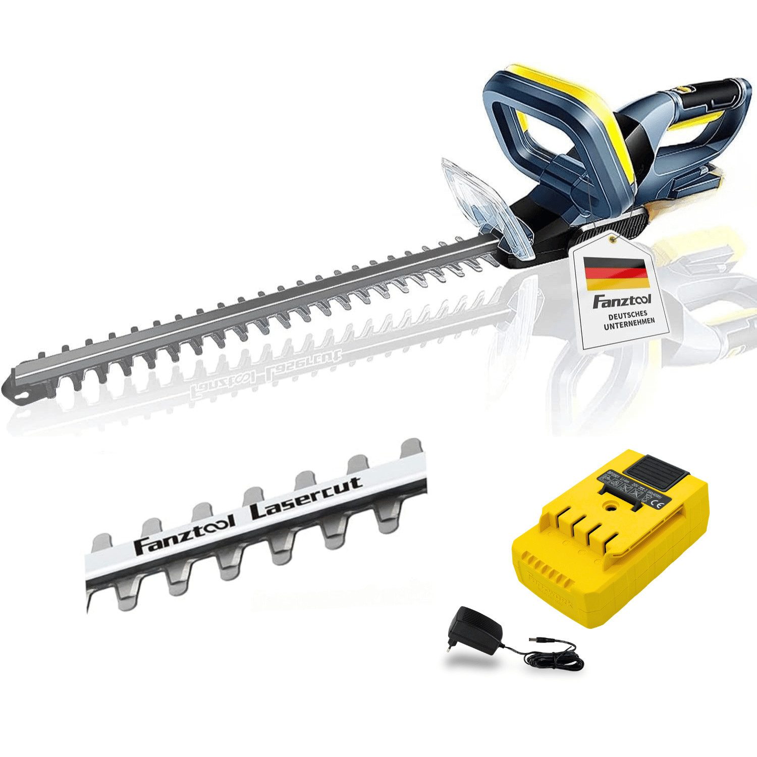Fanztool Akku-Heckenschere Heckenschere 51cm Schnittlänge inkl.