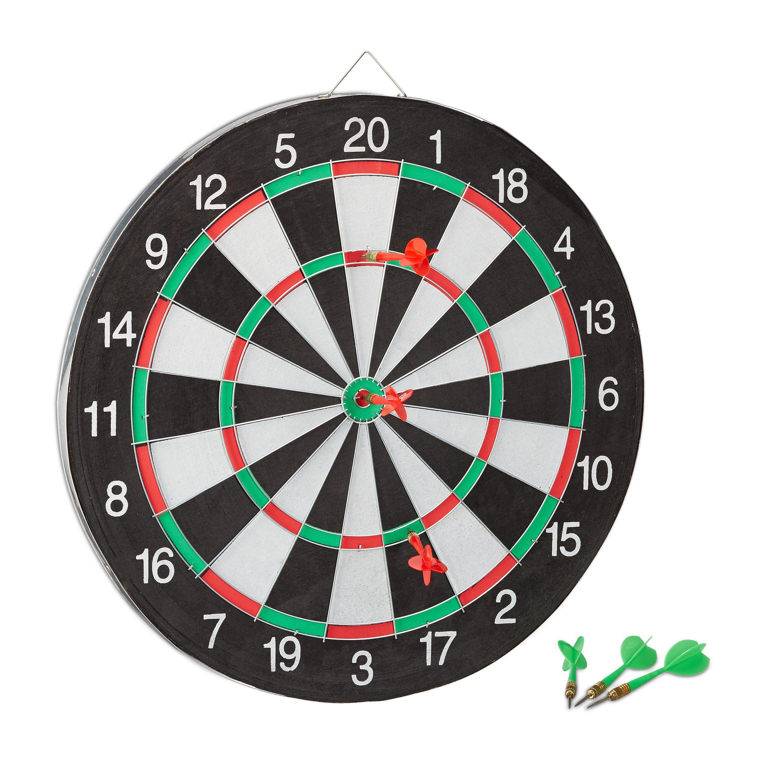 relaxdays Dartscheibe X1 mit Pfeile