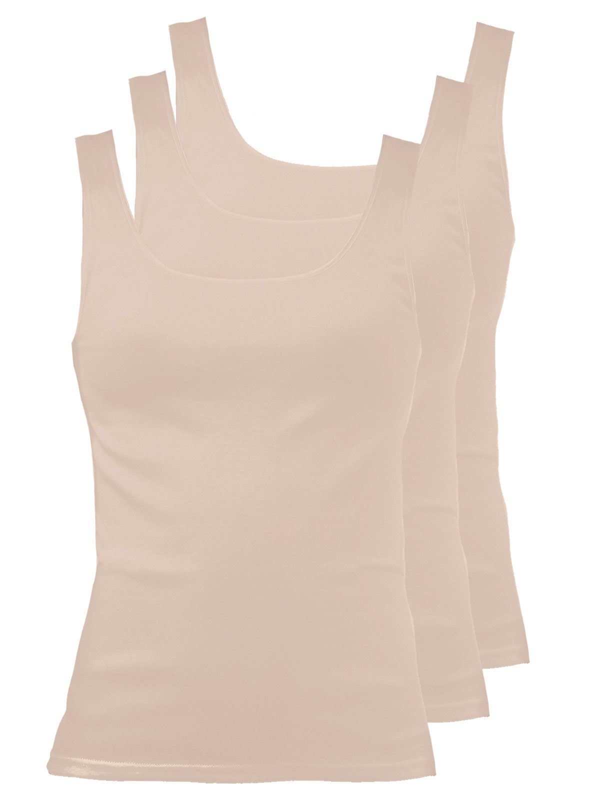 Pompadour Achselhemd 3er Pack Damen Achselhemd