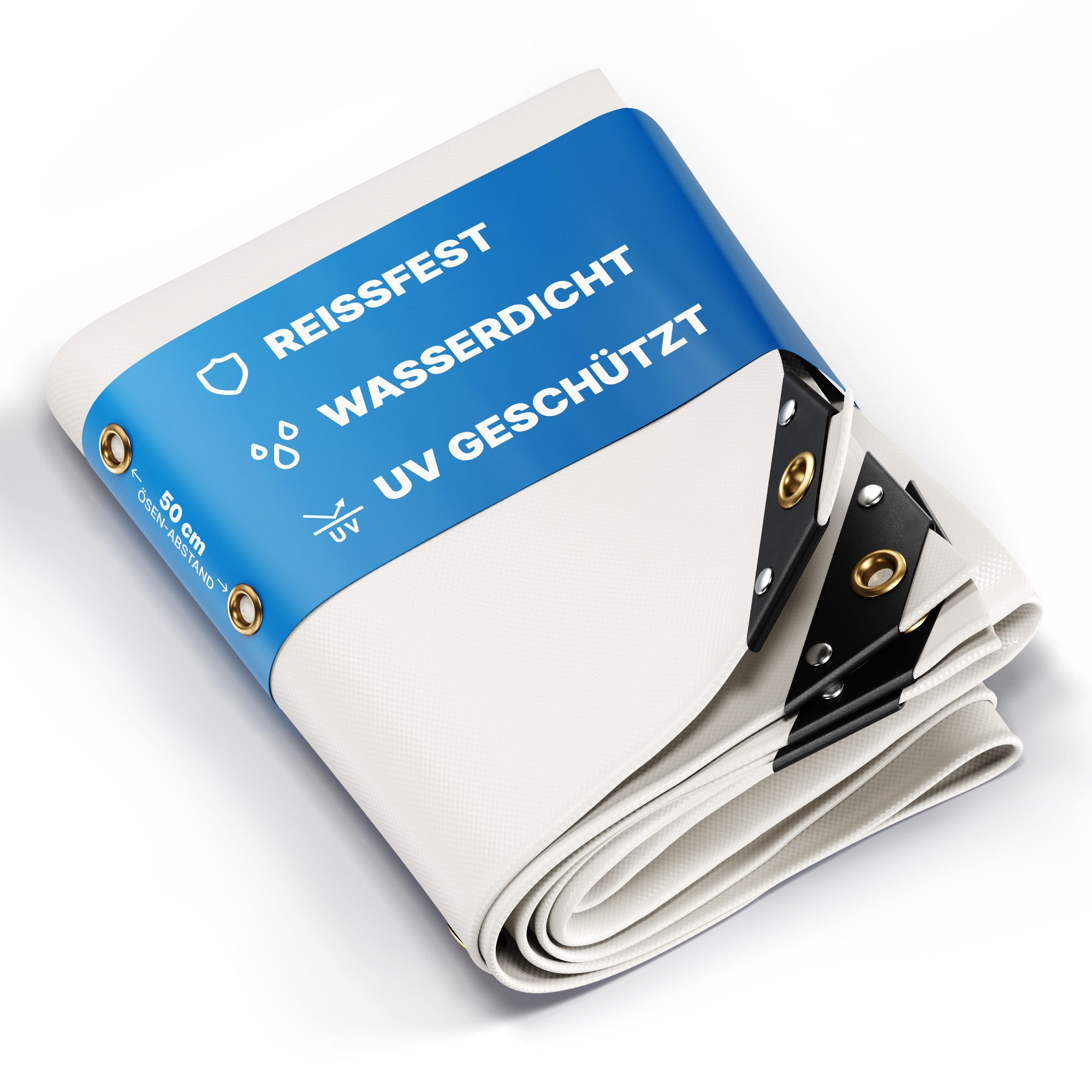 NEMAXX Schutzplane 300×400 cm – 650 g/m²–12 m²–Weiß–100