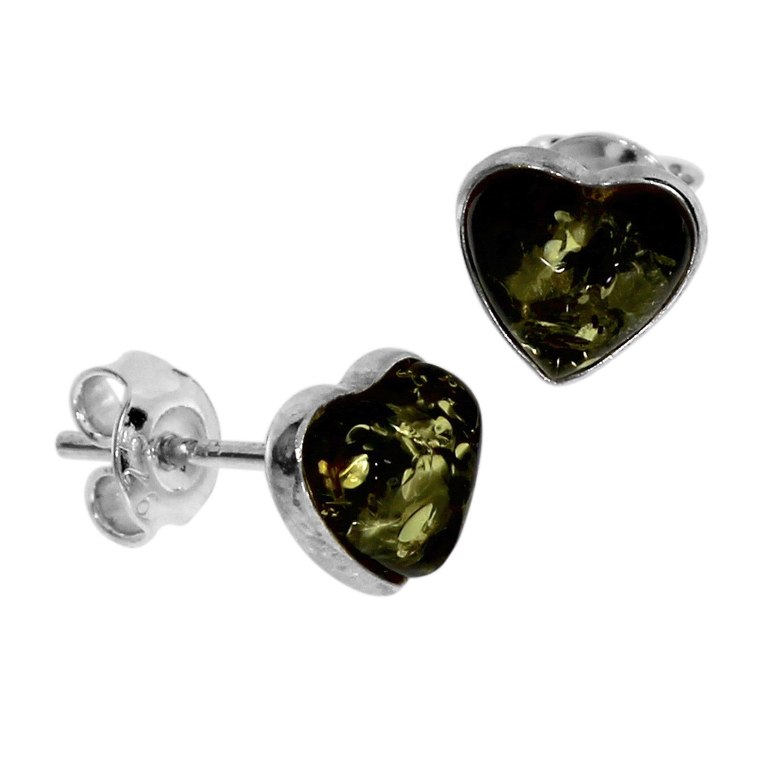 OSTSEE-SCHMUCK Paar Ohrstecker Ostsee-Schmuck Ohrstecker Herz