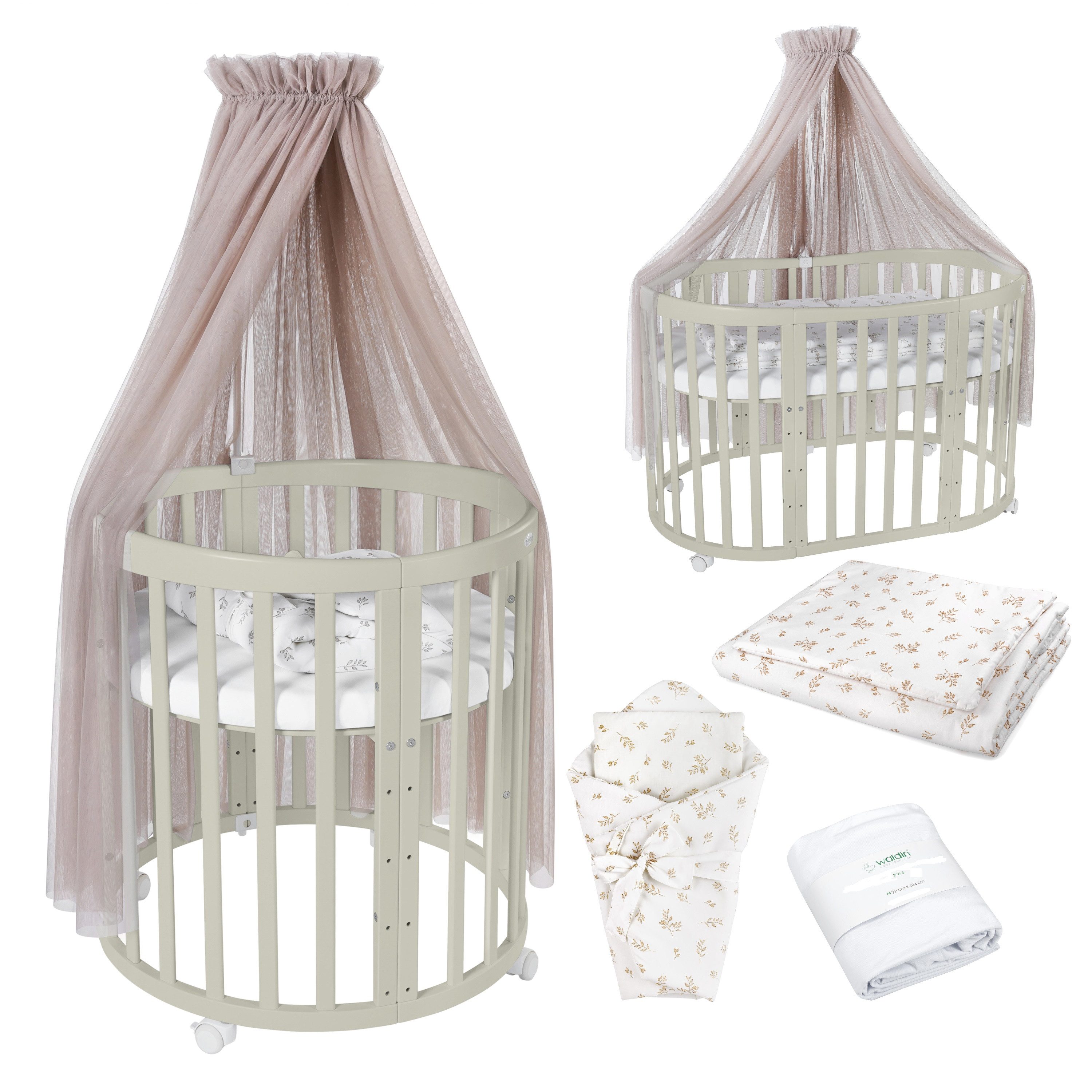 Waldin Babybett Mobiles Babybett OWAL aus