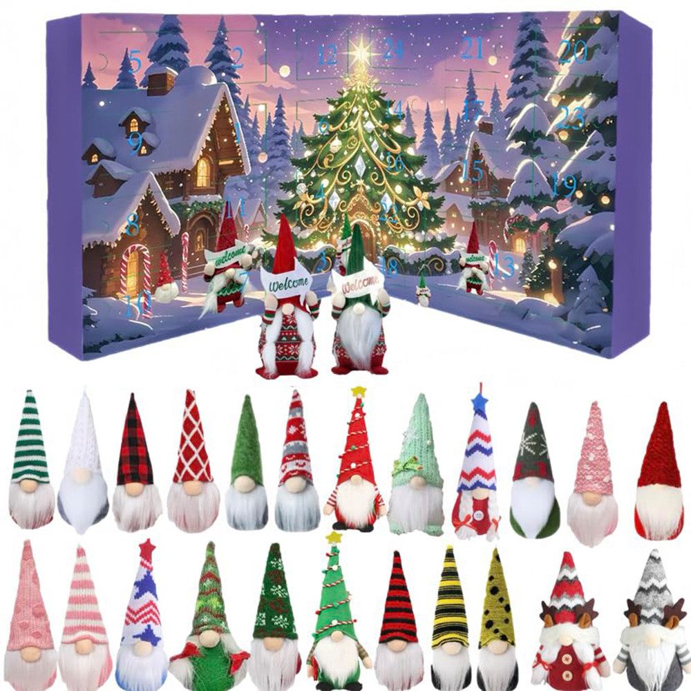 CLTYQ Adventskalender Gnomen Adventskalender 2025 Set