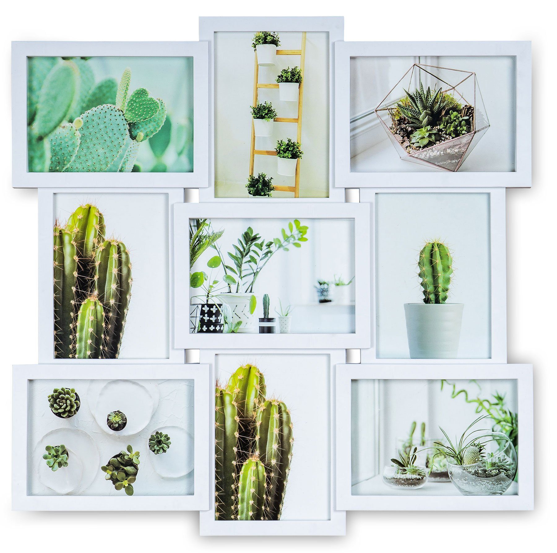 Levandeo® Bilderrahmen Collage, Bilderrahmen 51,5x51,5cm Weiß