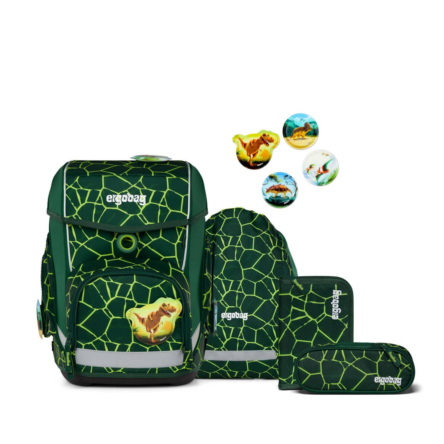 ergobag Schulranzen Schulranzen-Set CUBO BärRex 5-teili