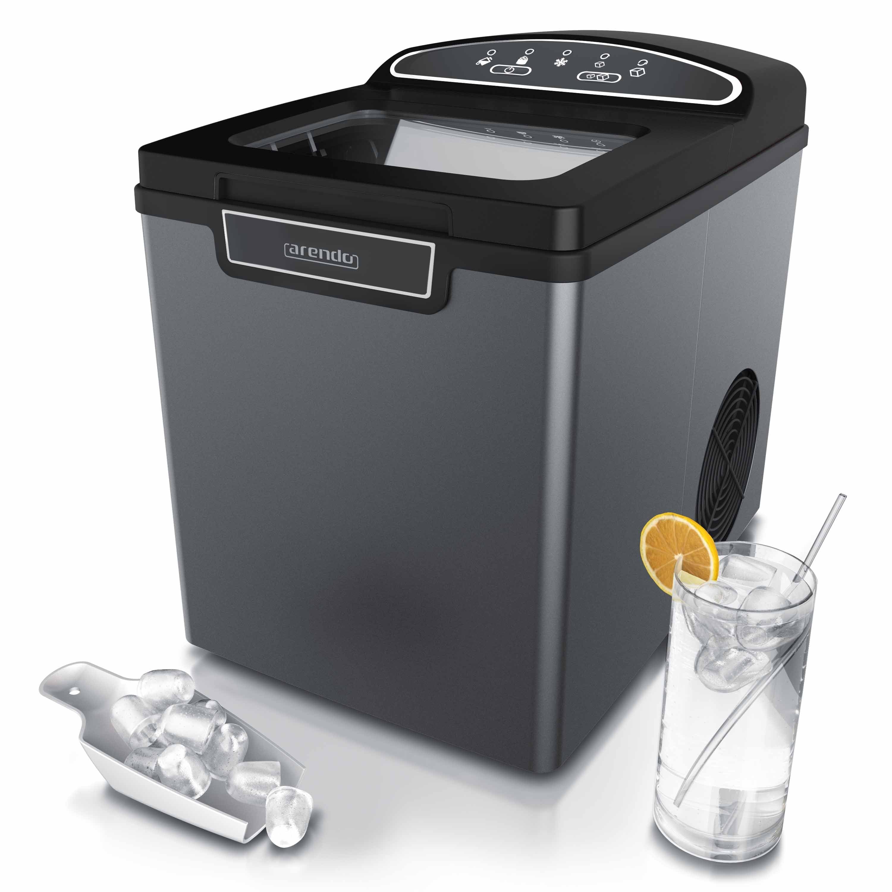 Arendo Eiswürfelmaschine, 1,8 Liter Eiswürfelbereiter, 9