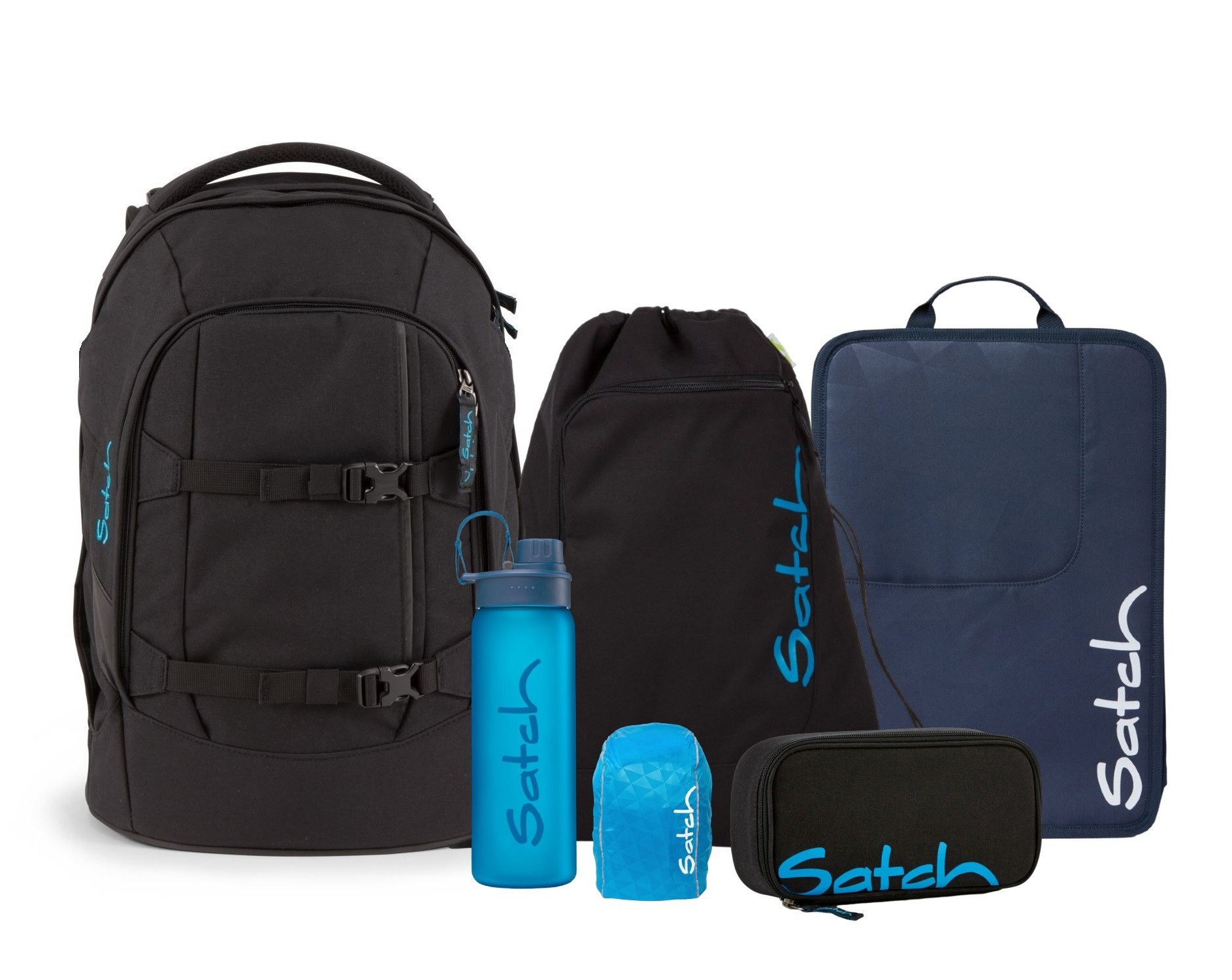 Satch Schulranzen Schulrucksack-Set PACK Black Bounce