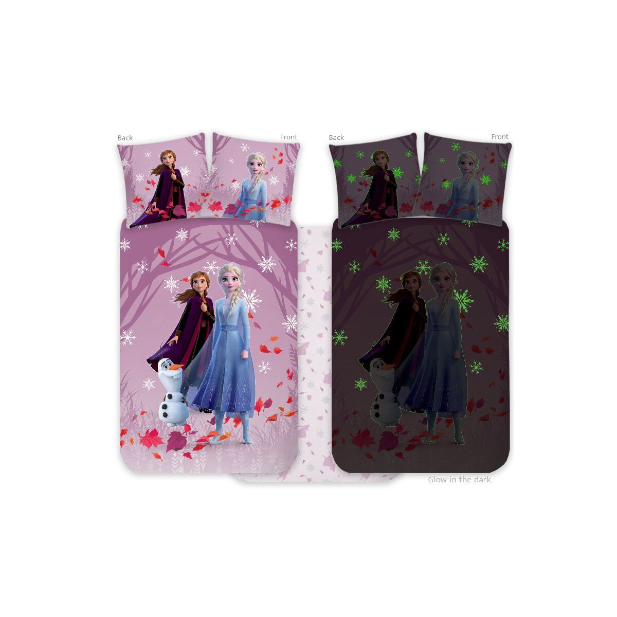 Disney Bettwäsche Disney Eiskönigin leuchtende Kinderbettwäsche
