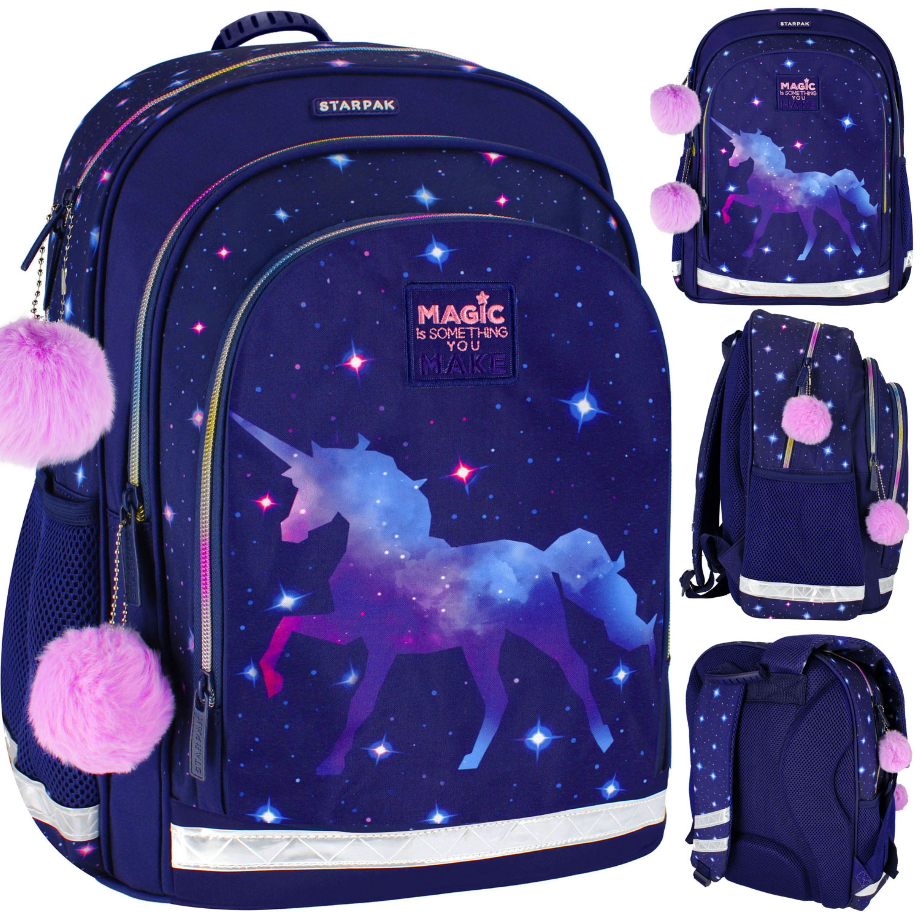 Starpak Schulrucksack Schulrucksack Einhorn Galaxy für
