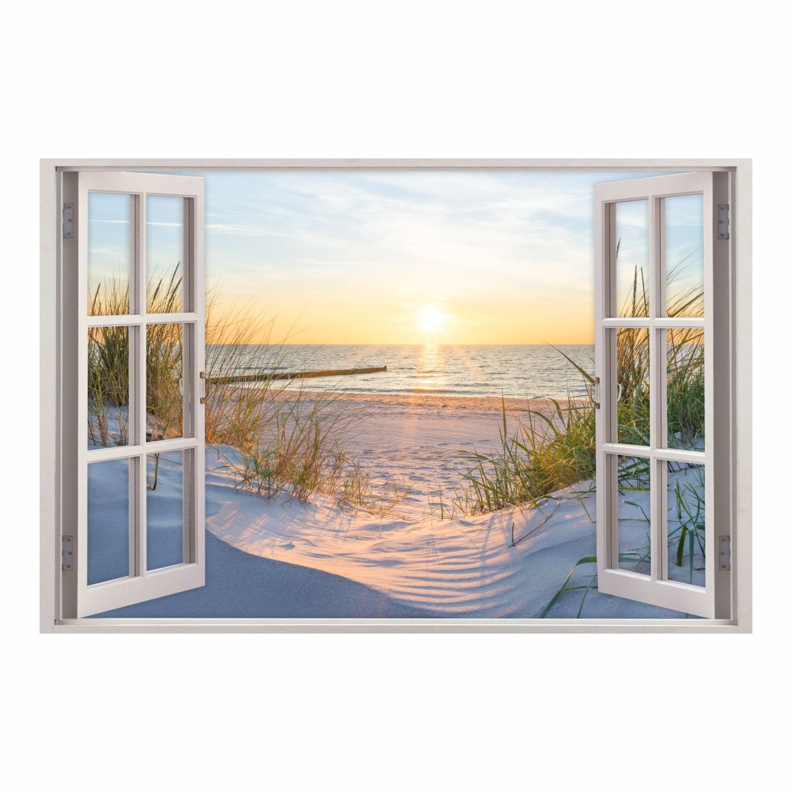 nikima Wandtattoo 153 Fenster - Ostseestrand
