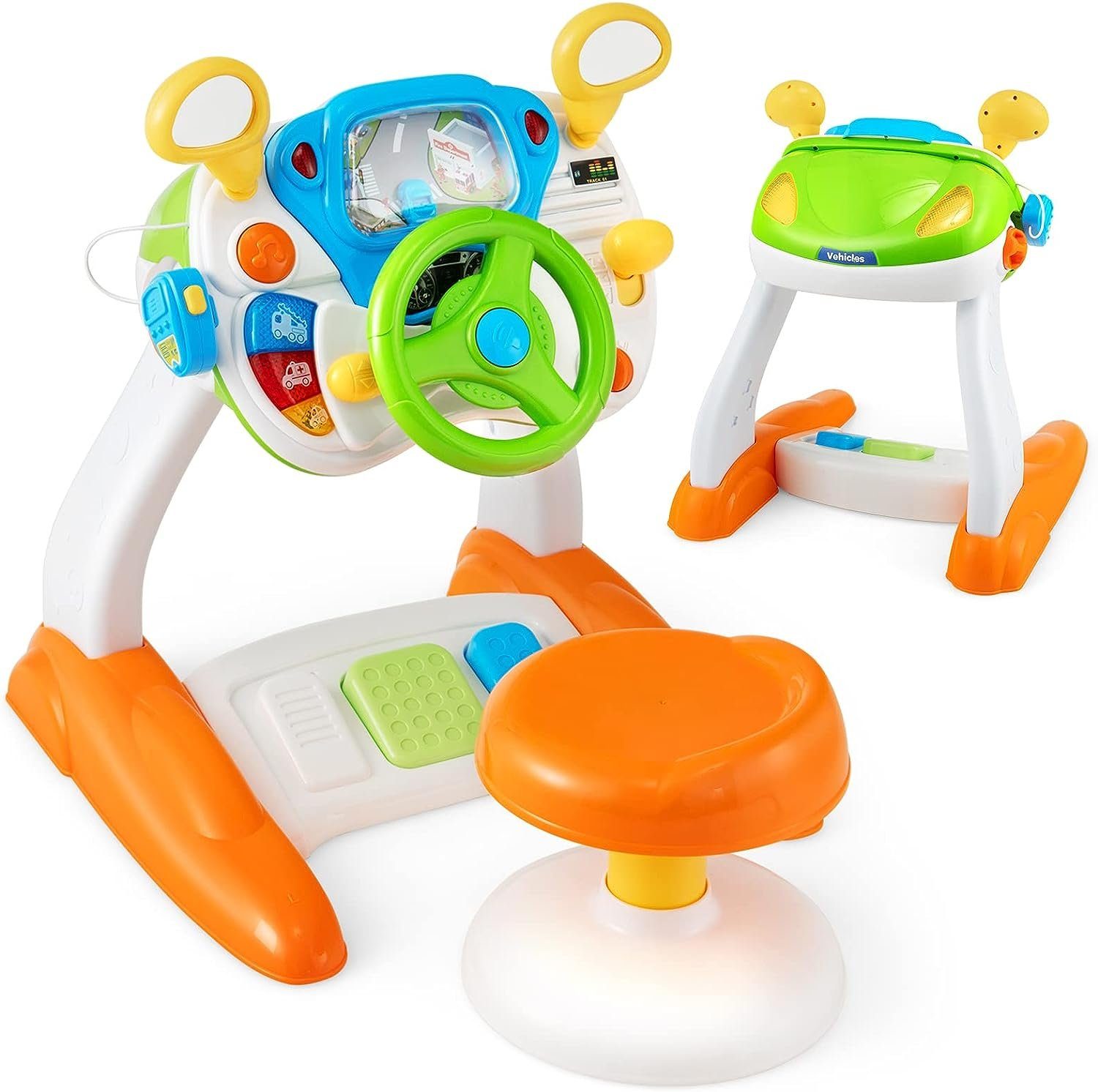 KOMFOTTEU Spielzeug-Lenkrad Kinderspielzeug, mit Lenkrad, ab