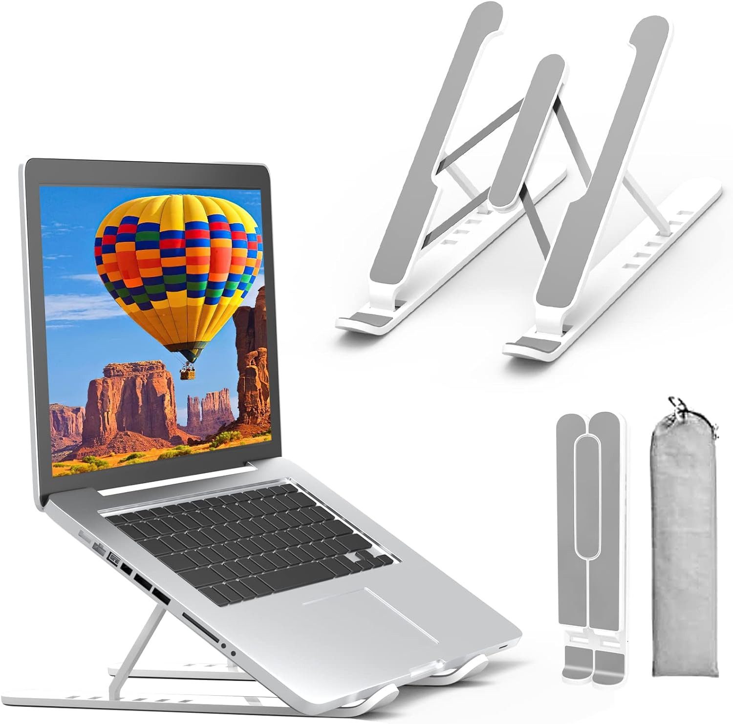 Daskoo Laptop-Ständer Laptoptisch Faltbarer Laptop-Ständer,6 Winkel