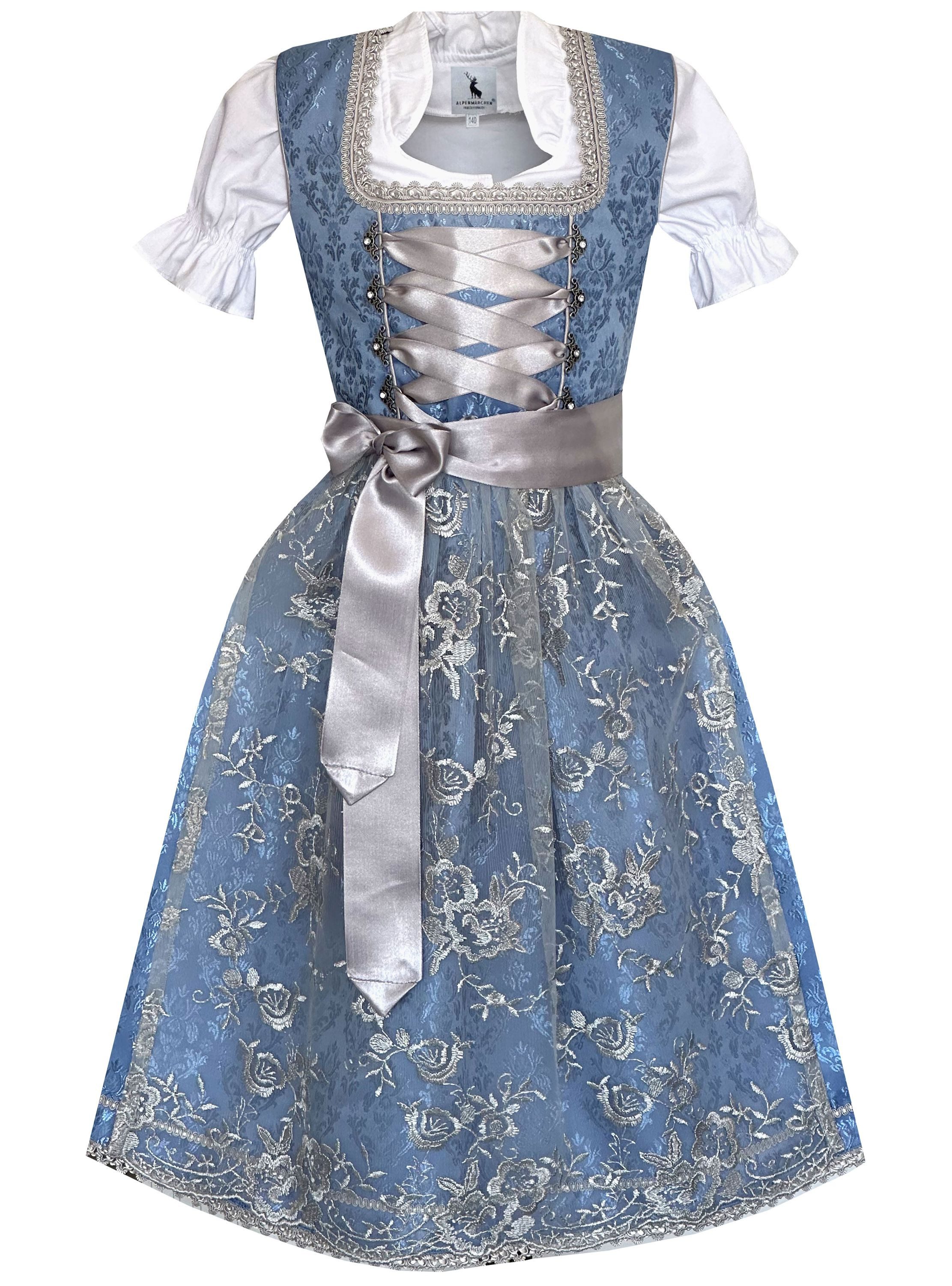 Alpenmärchen Dirndl Kinderdirndl Marine in Blau