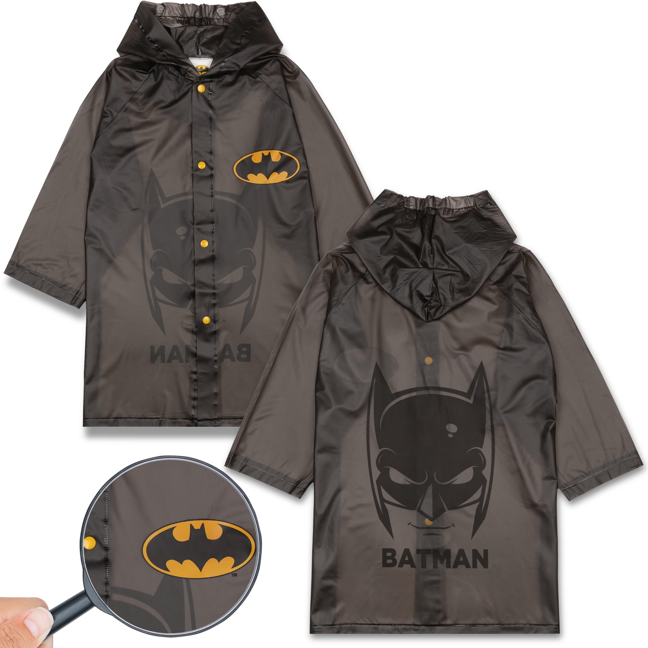 Sarcia.eu Regenjacke Batman Graphit Jungen Regenmantel