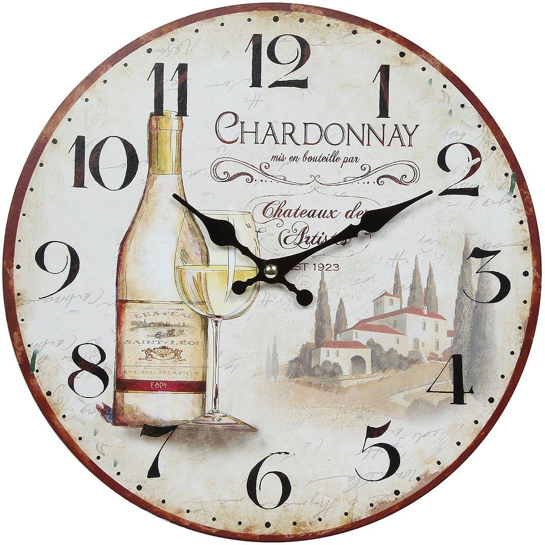 Ambiente Haus Wanduhr Wanduhr - Wein