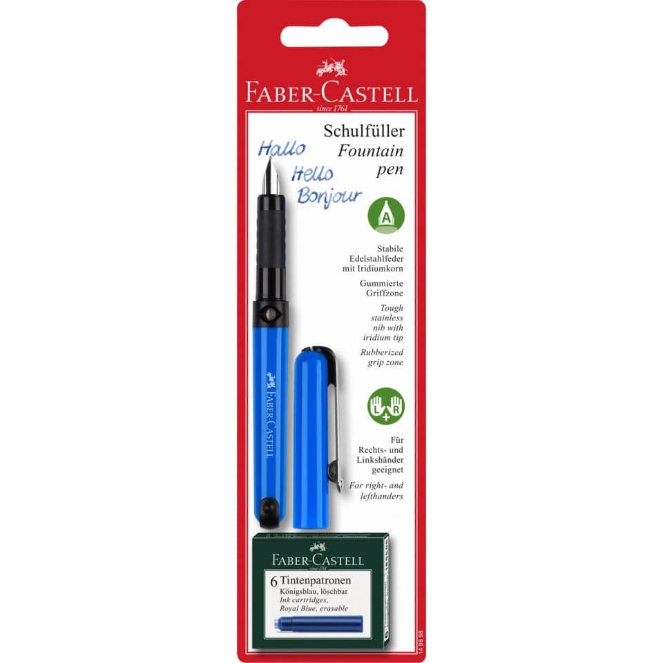 Faber-Castell Füllhalter Schreiblernfüller für Rechtshänder A-Feder