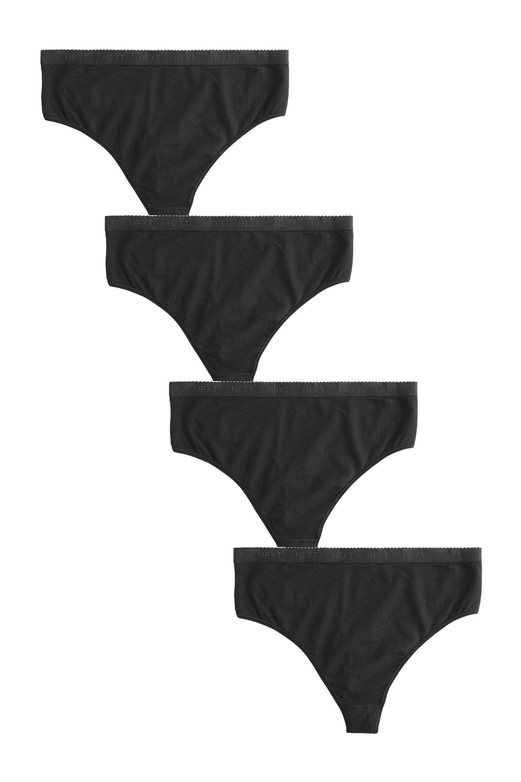 Next High-Waist-String 4er-Pack Hochbund-Slips mit Bogenkante,Tanga
