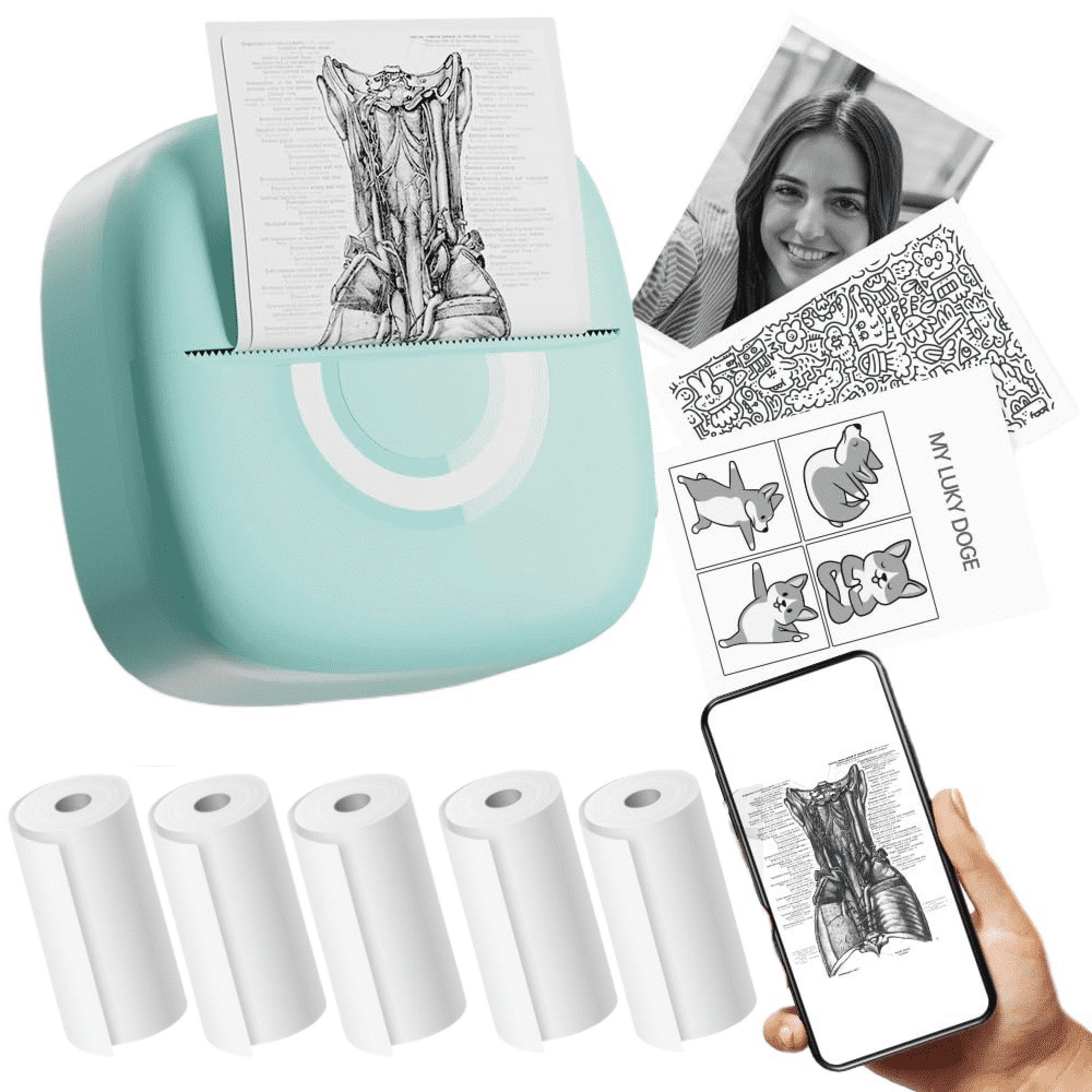 YRIIOMO Kompakter Bluetooth Thermodrucker für klare