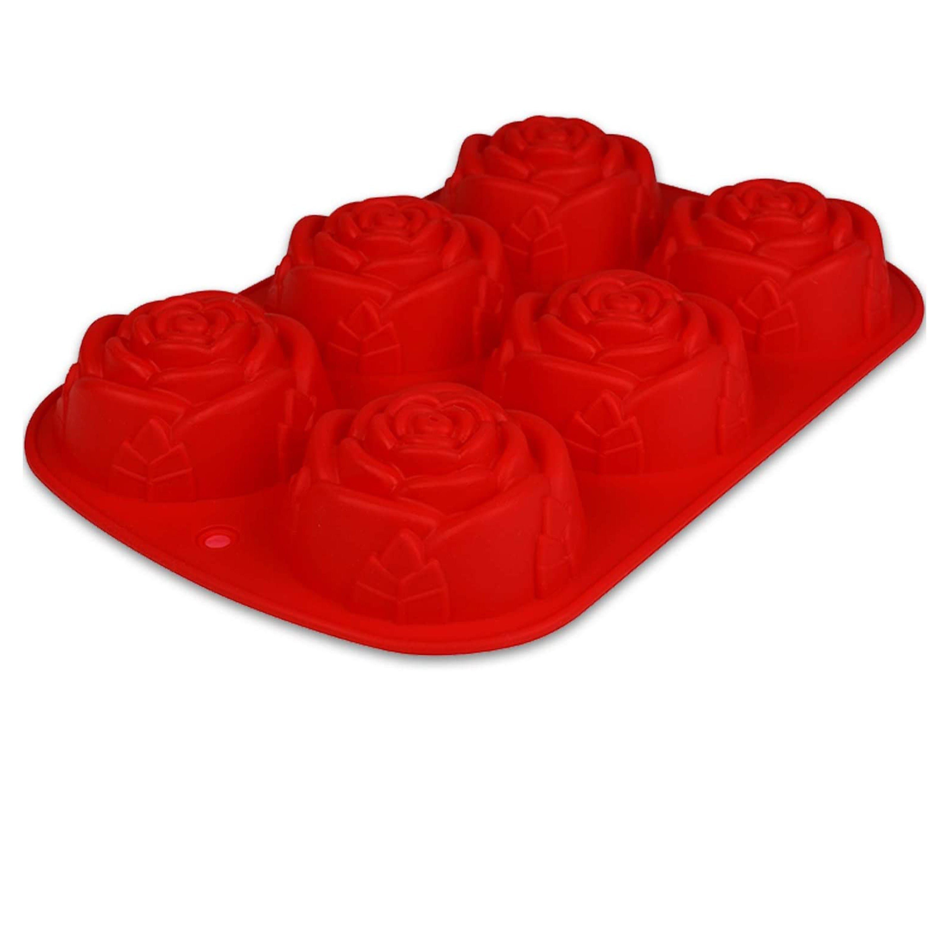 wisefood Backform Silikonform Rosen - rot