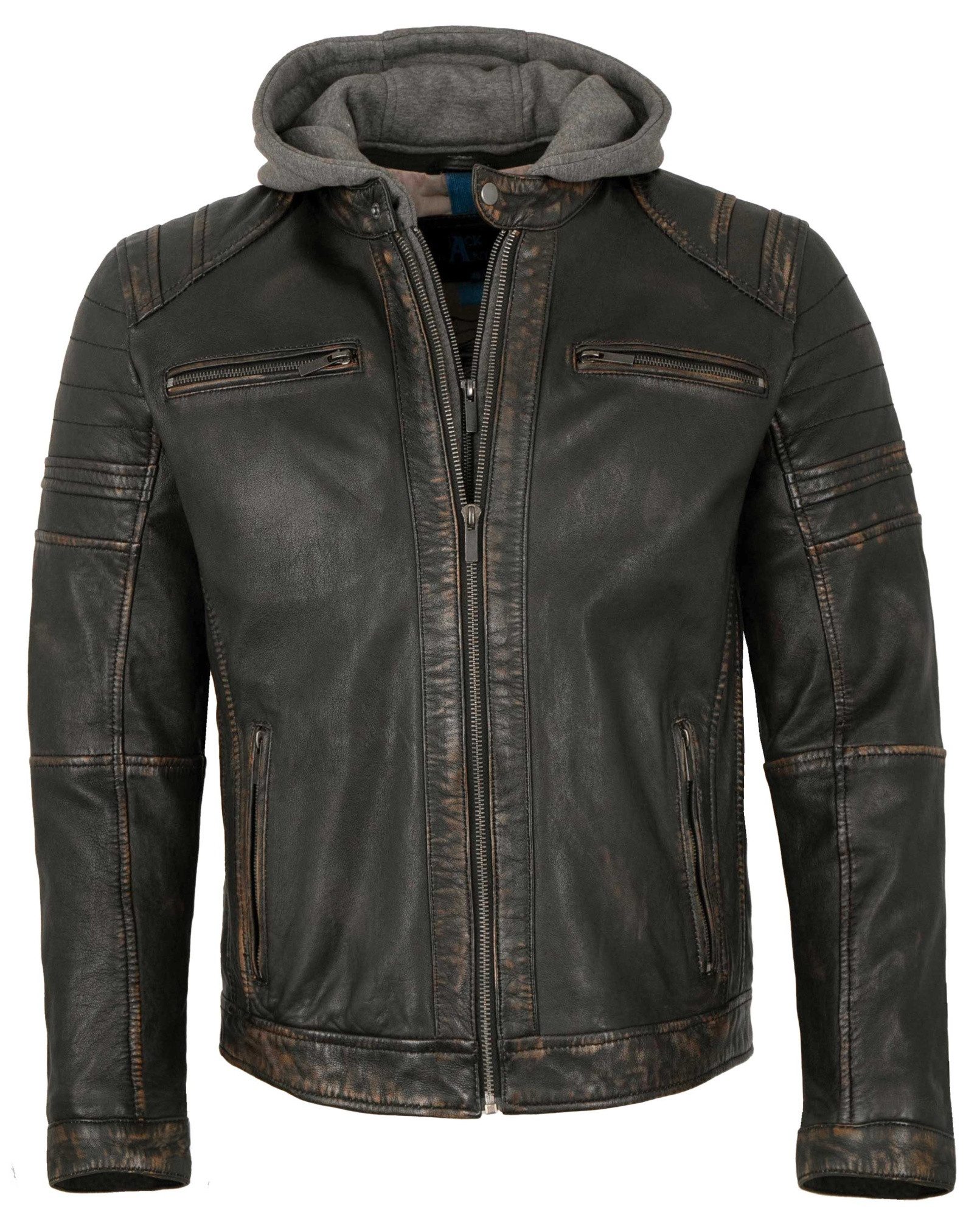 Lederjacken24 Lederjacke Zenon-1 Herren Lederjacke Lammnappa