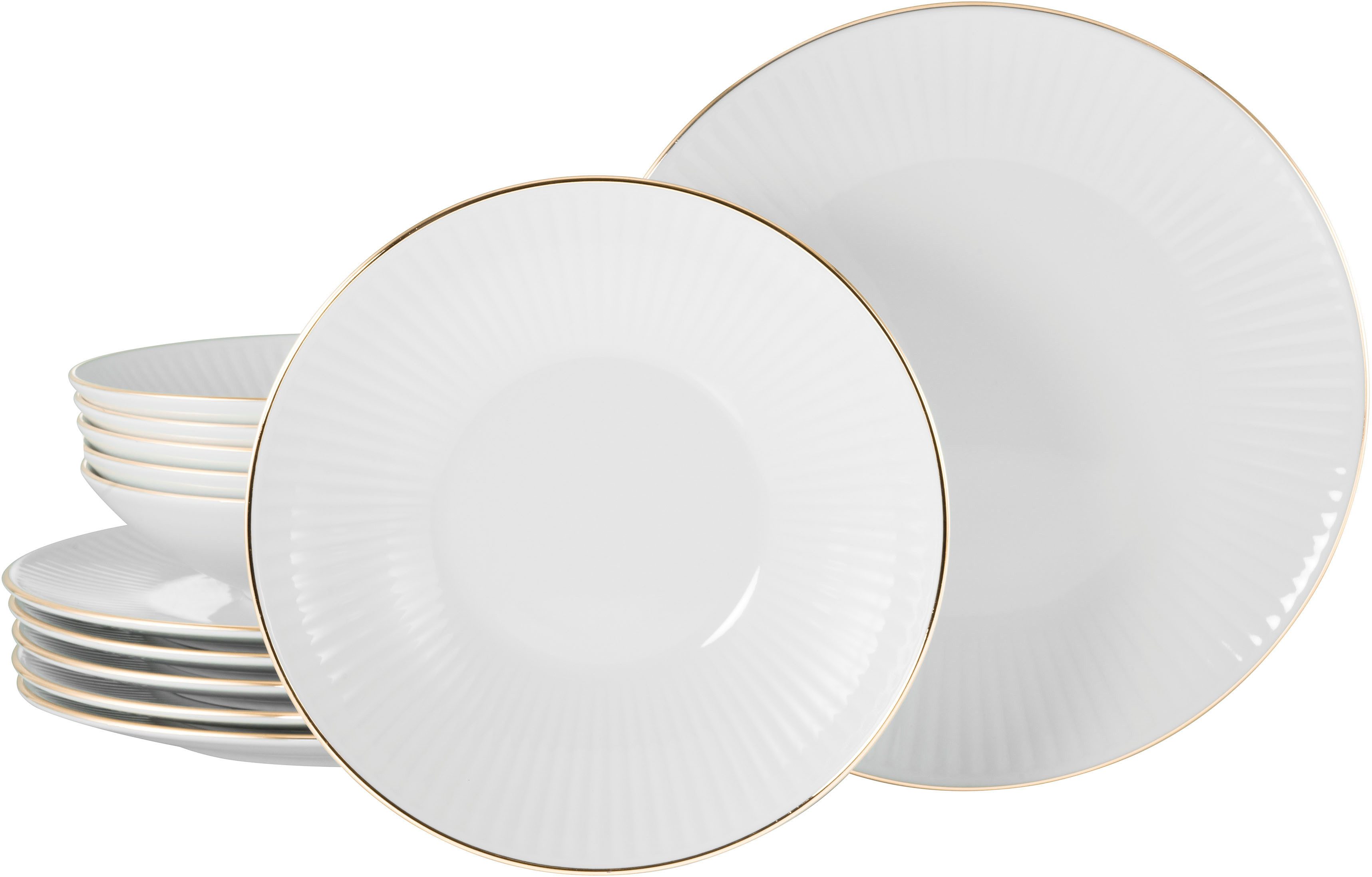CreaTable Tafelservice Valencia Gold, Tafel-Service 12-tlg