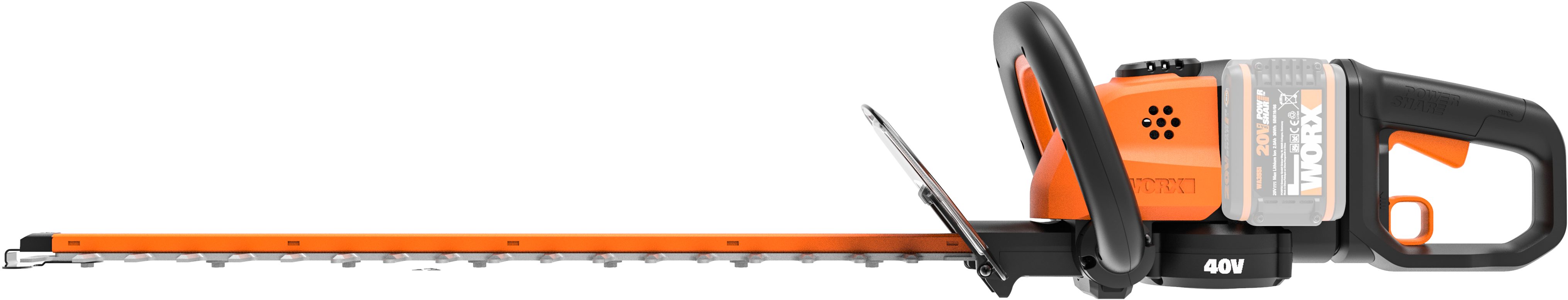 Worx Akku-Heckenschere WG284E.9, 60 cm Dual