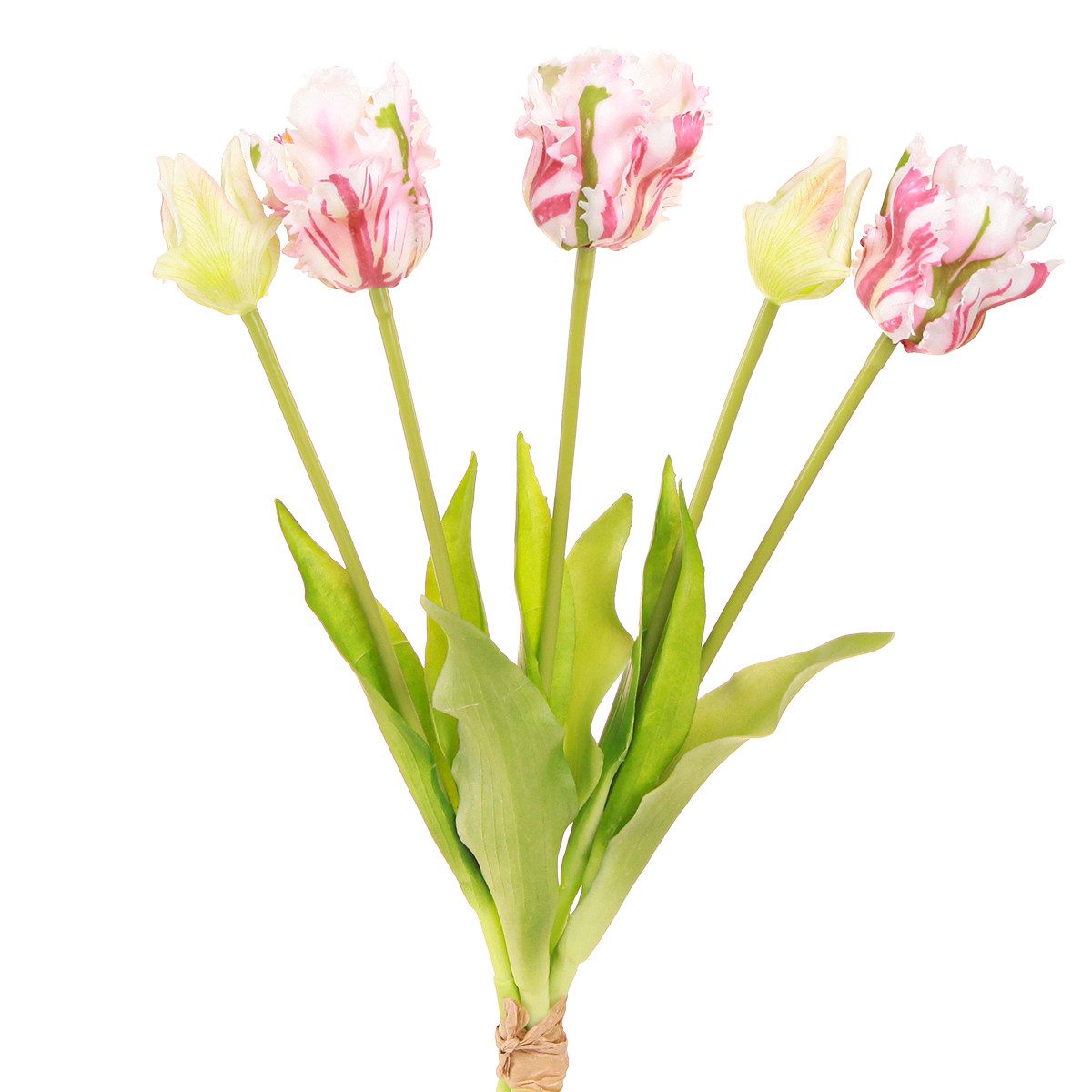 Kunstblume Kunstblumen Deko Papageientulpen, Real-Touch, 40cm,
