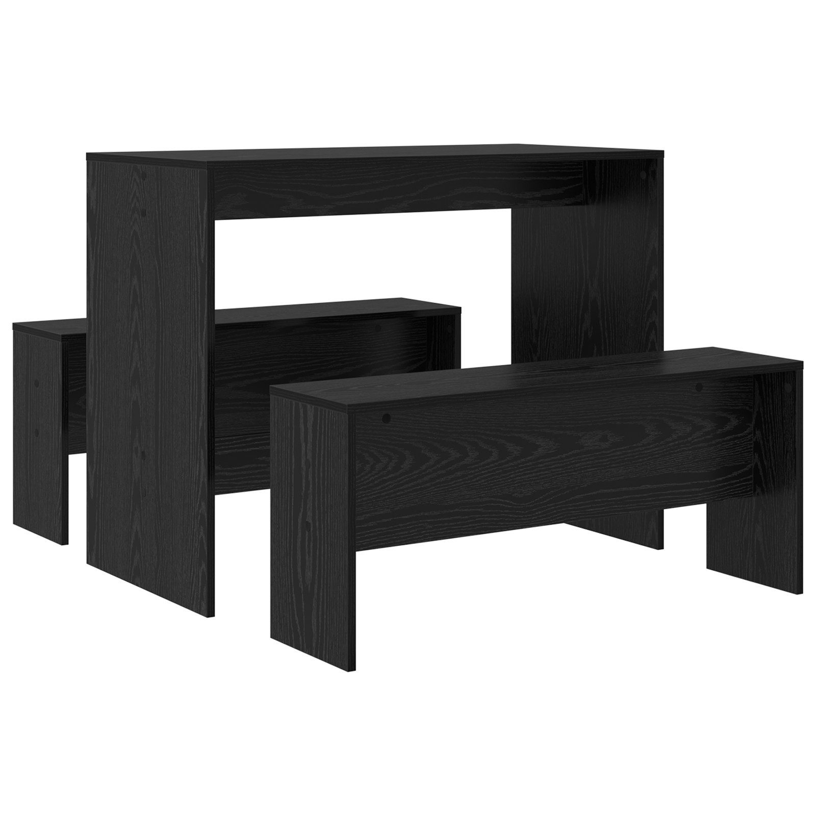 vidaXL Essgruppe Essgruppe 2 pcs Schwarz