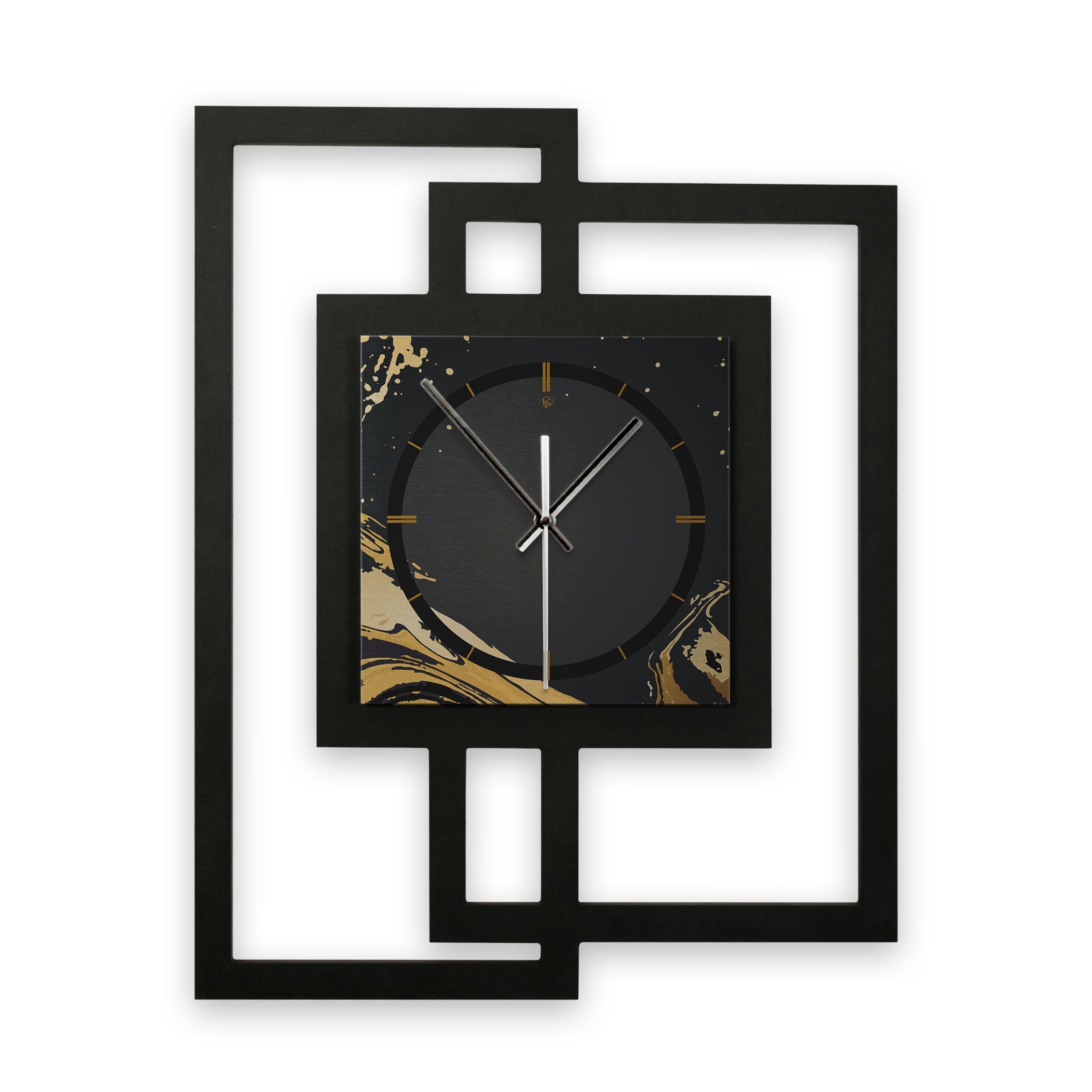 Kreative Feder Wanduhr Design-Wanduhr „Golden Liquid“
