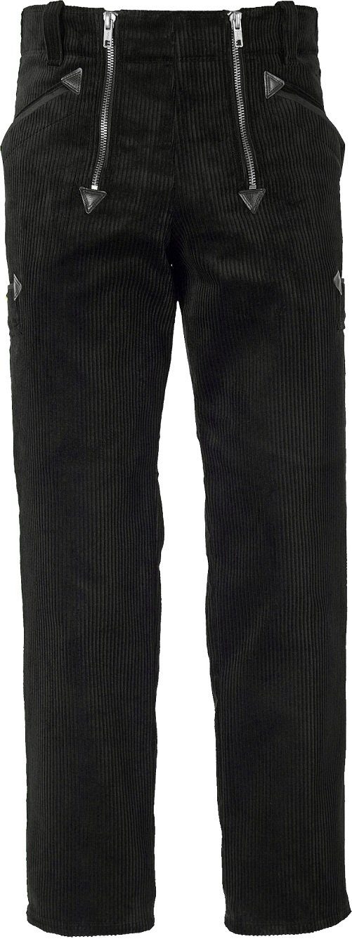 JOB Arbeitshose Zunfthose Trenkercord schwarz gerade