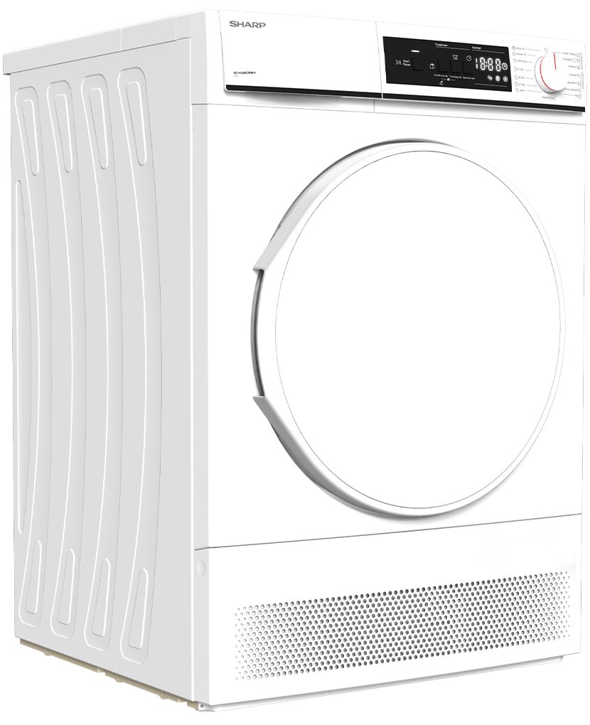 Sharp Kondenstrockner KD-NCA8S7PW91-DE, Kindersicherung, 15 Programme,