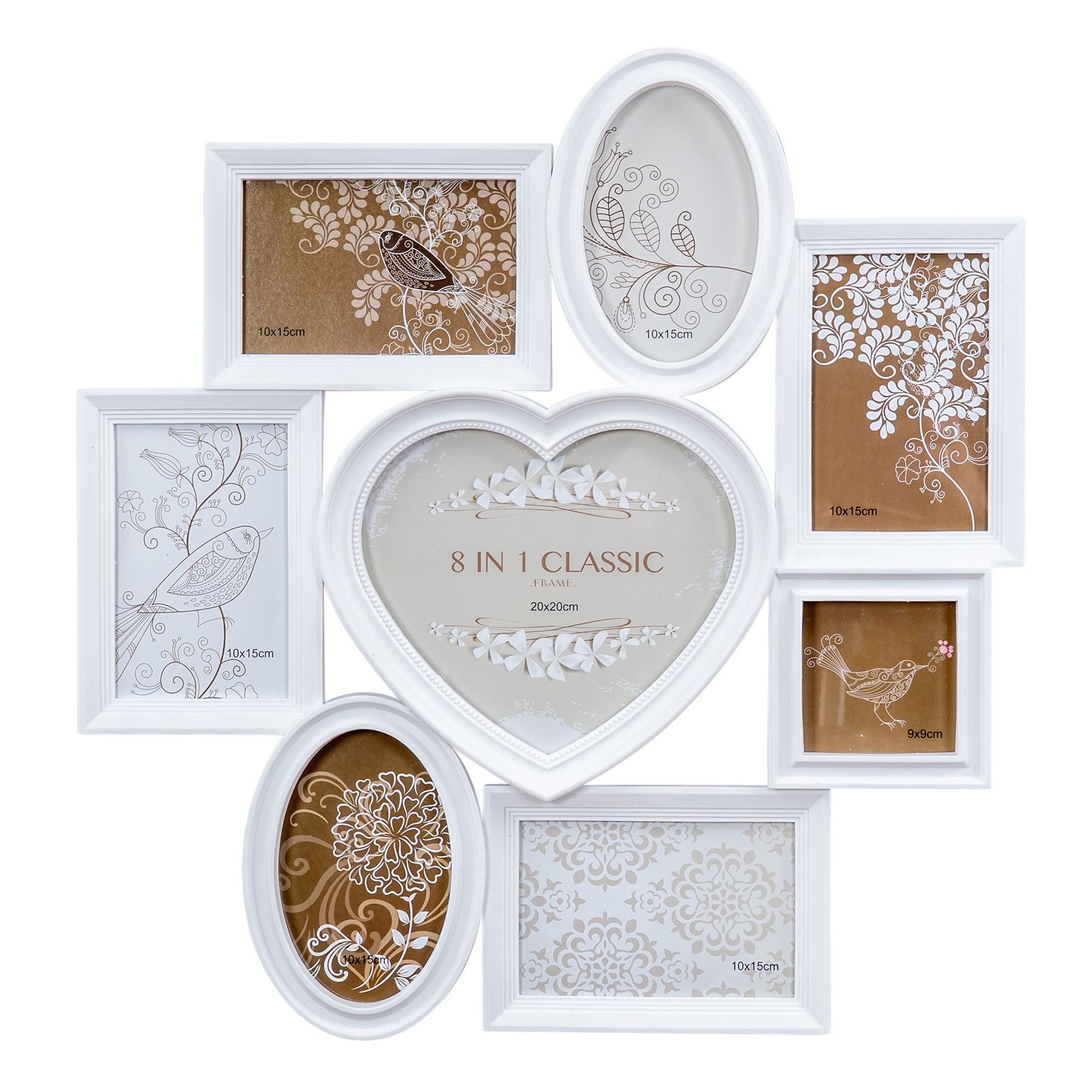 Levandeo® Bilderrahmen Collage, Fotorahmen Bilderrahmen Herz