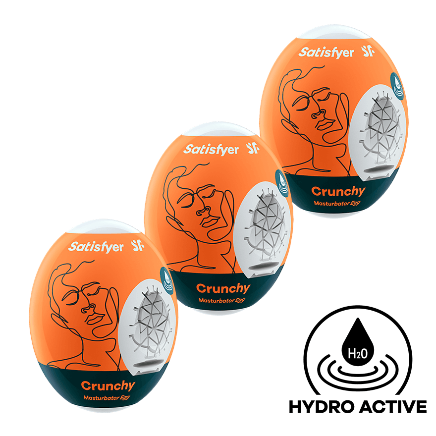 Satisfyer Masturbator Egg - Crunchy, 3 Teile