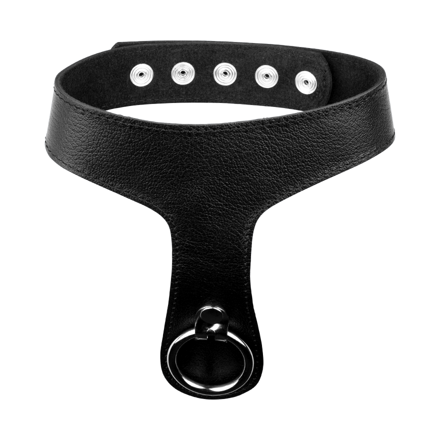 Sklaven-Halsband aus Leder mit O-Ring